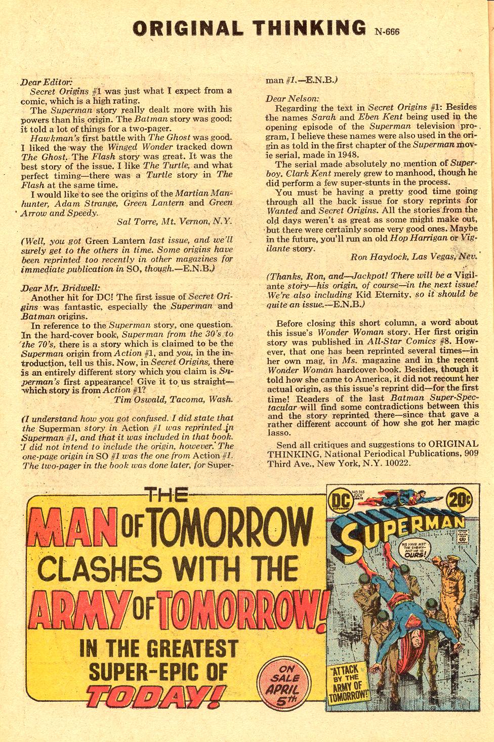 Read online Secret Origins (1973) comic -  Issue #3 - 21