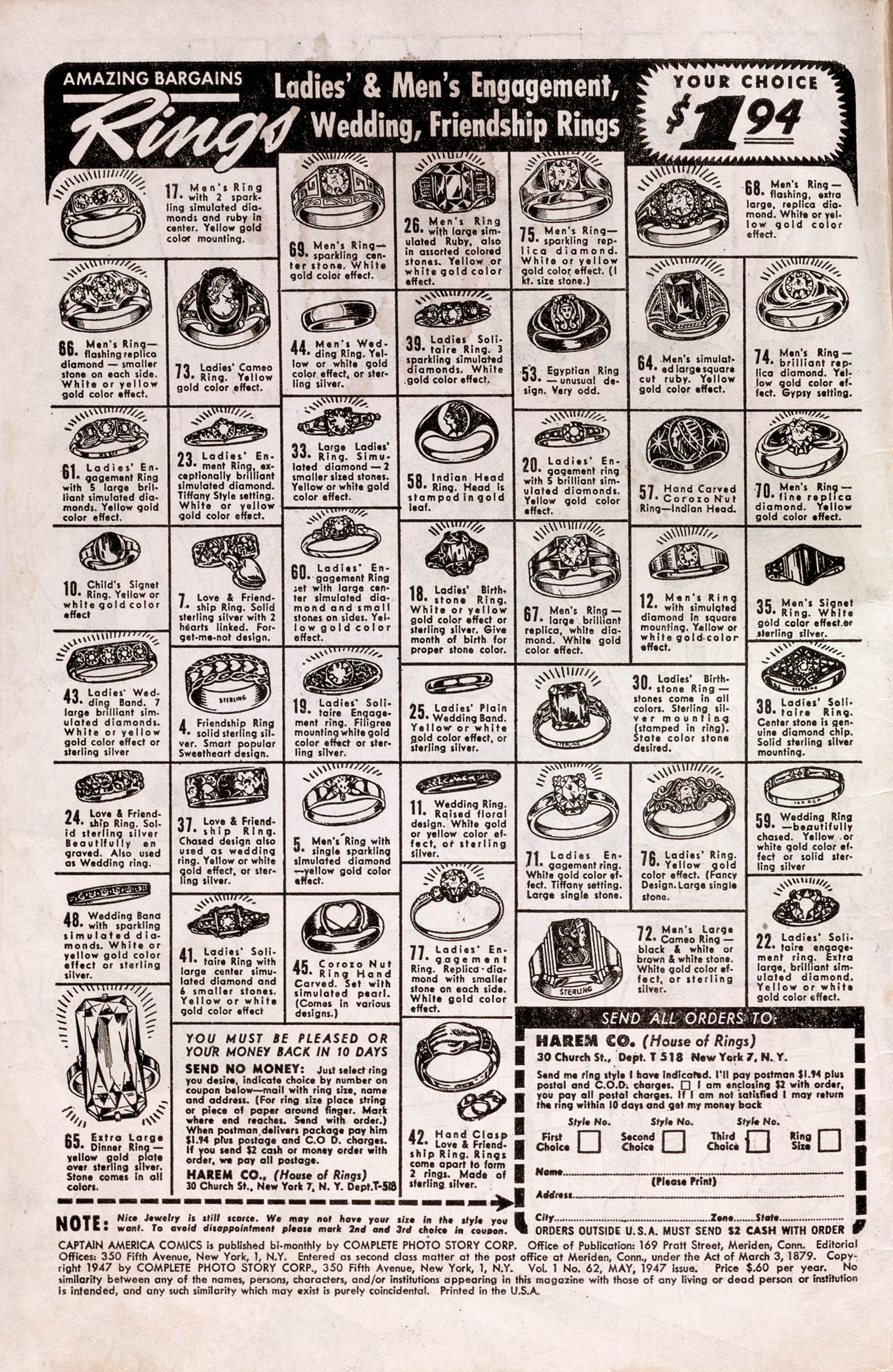 Read online Captain America Comics comic -  Issue #62 - 2