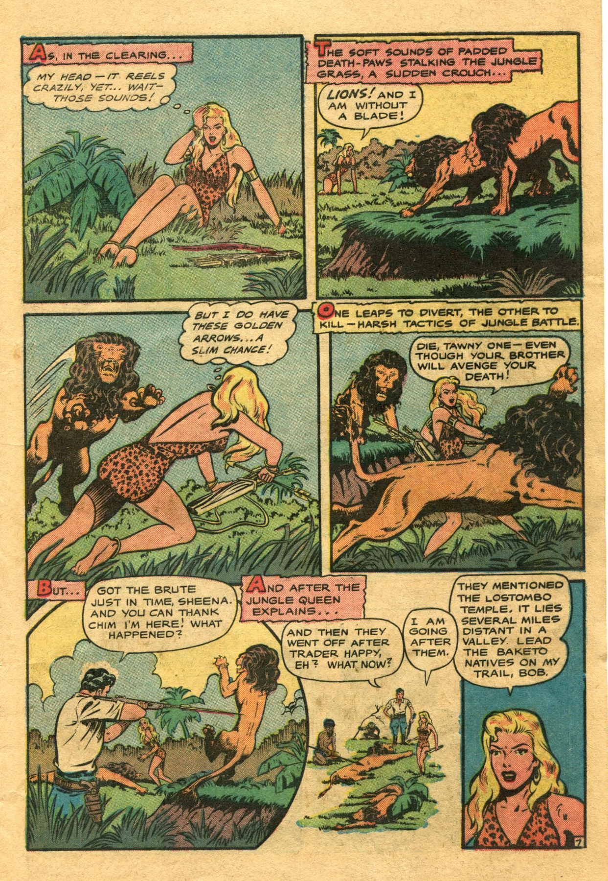 Read online Sheena, Queen of the Jungle (1942) comic -  Issue #9 - 9