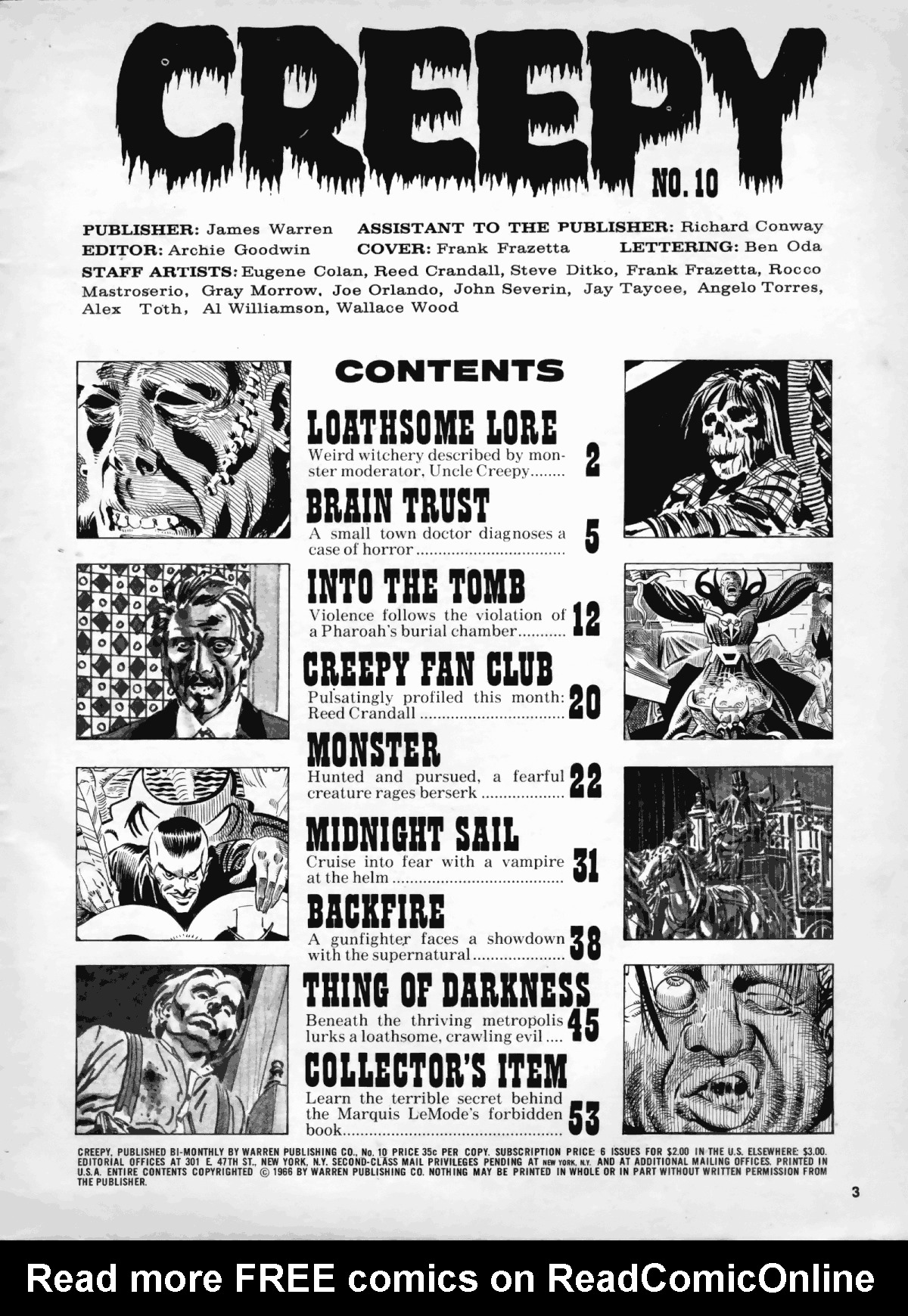 Read online Creepy (1964) comic -  Issue #10 - 3