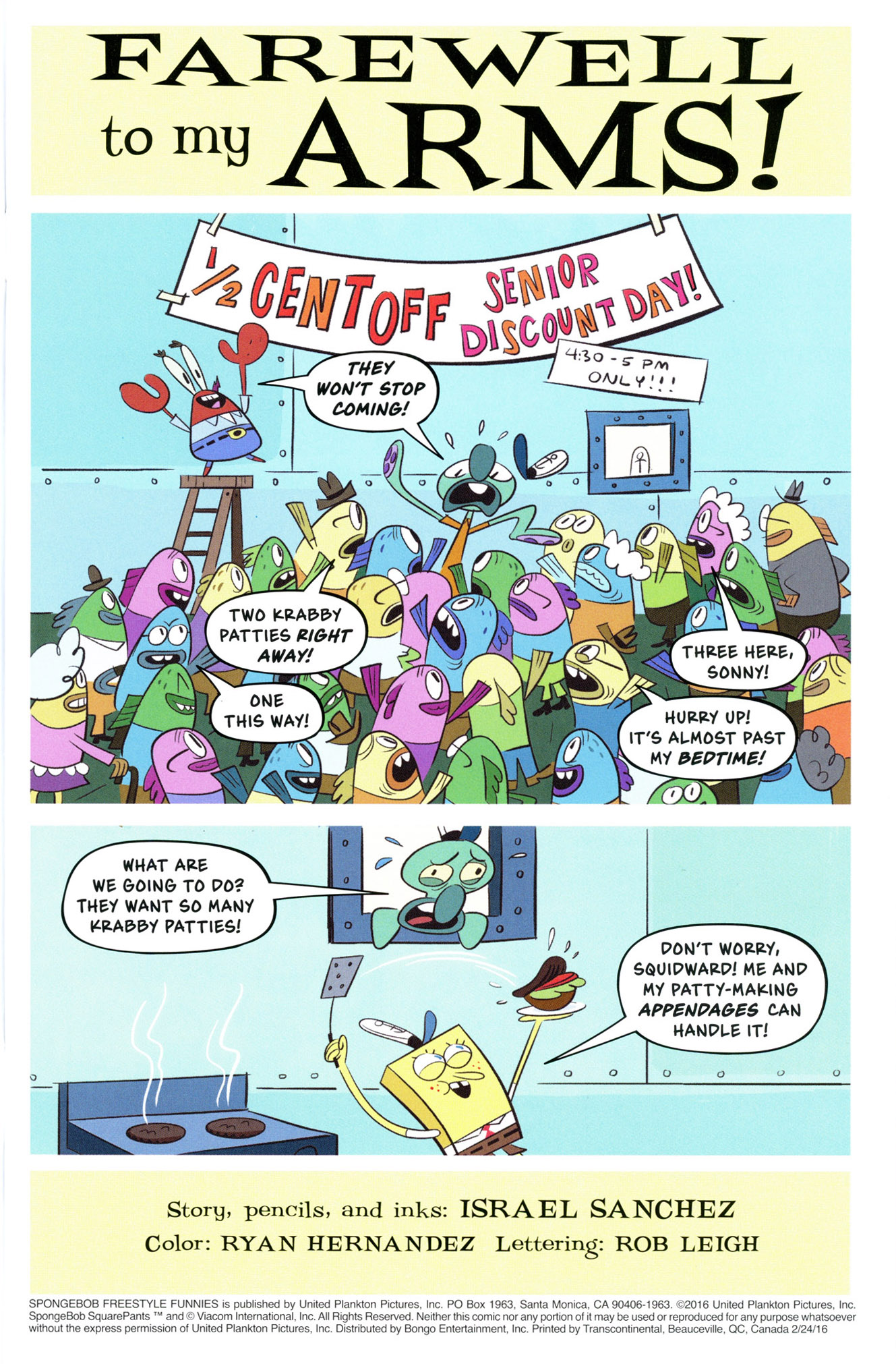 Read online Spongebob Freestyle Funnies comic -  Issue # FCBD 2016 - 3