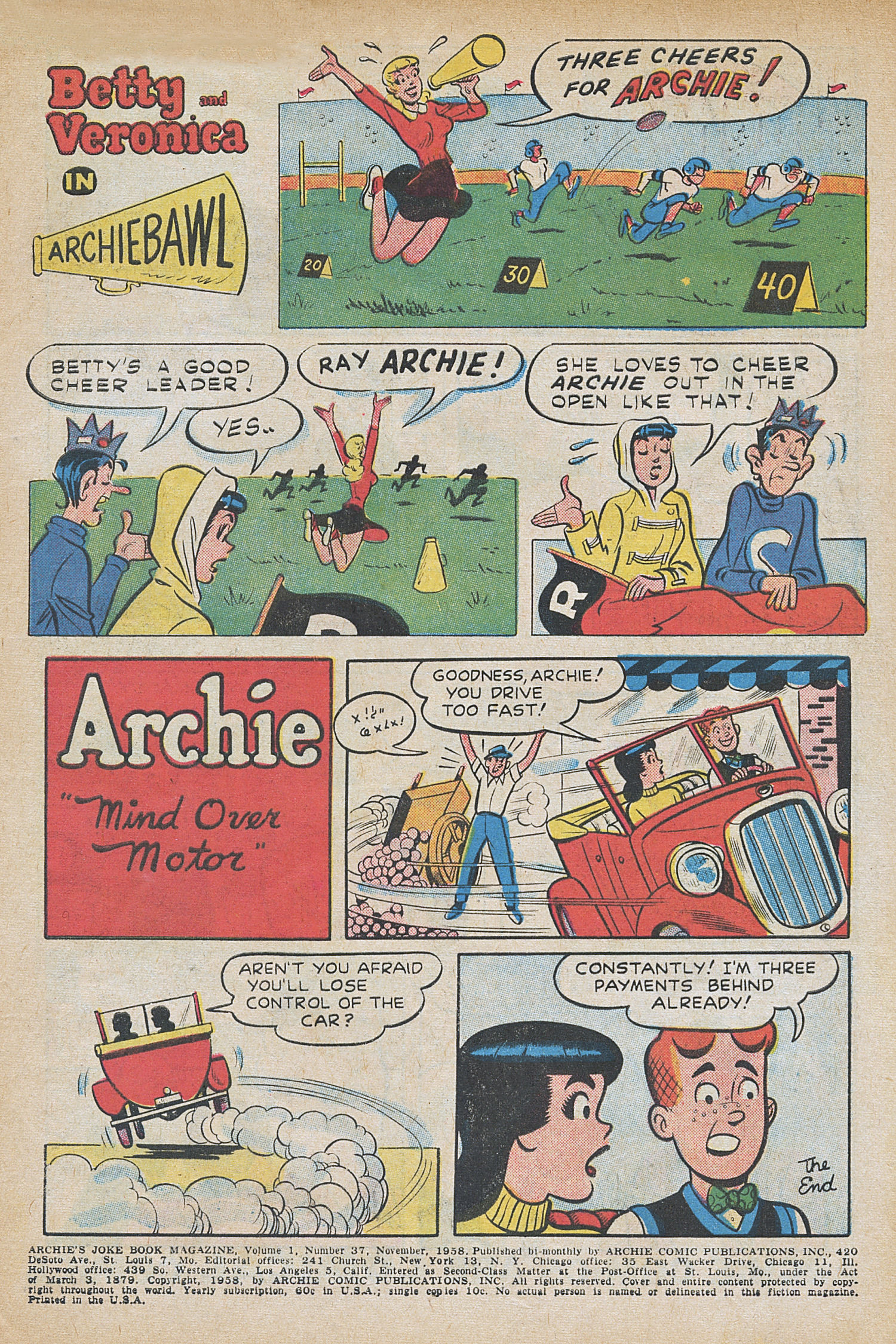 Read online Archie's Joke Book Magazine comic -  Issue #37 - 3