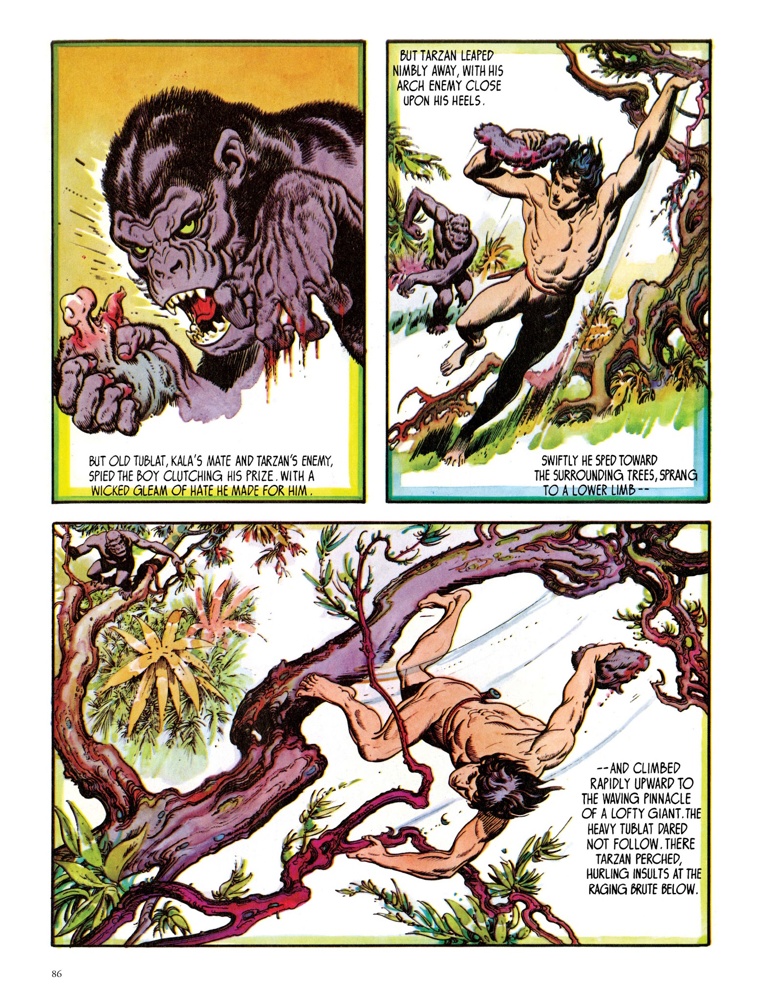 Read online Edgar Rice Burroughs' Tarzan: Burne Hogarth's Lord of the Jungle comic -  Issue # TPB - 86