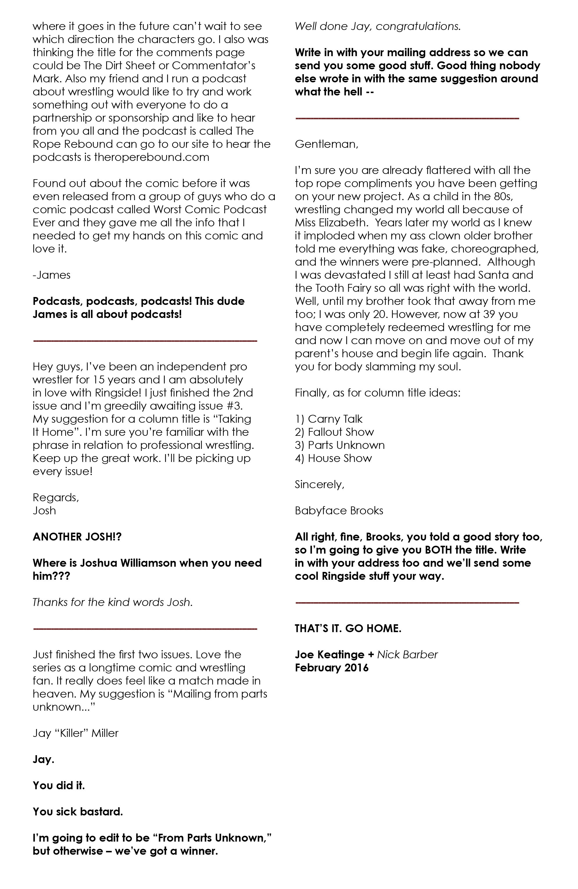 Read online Ringside comic -  Issue #4 - 27