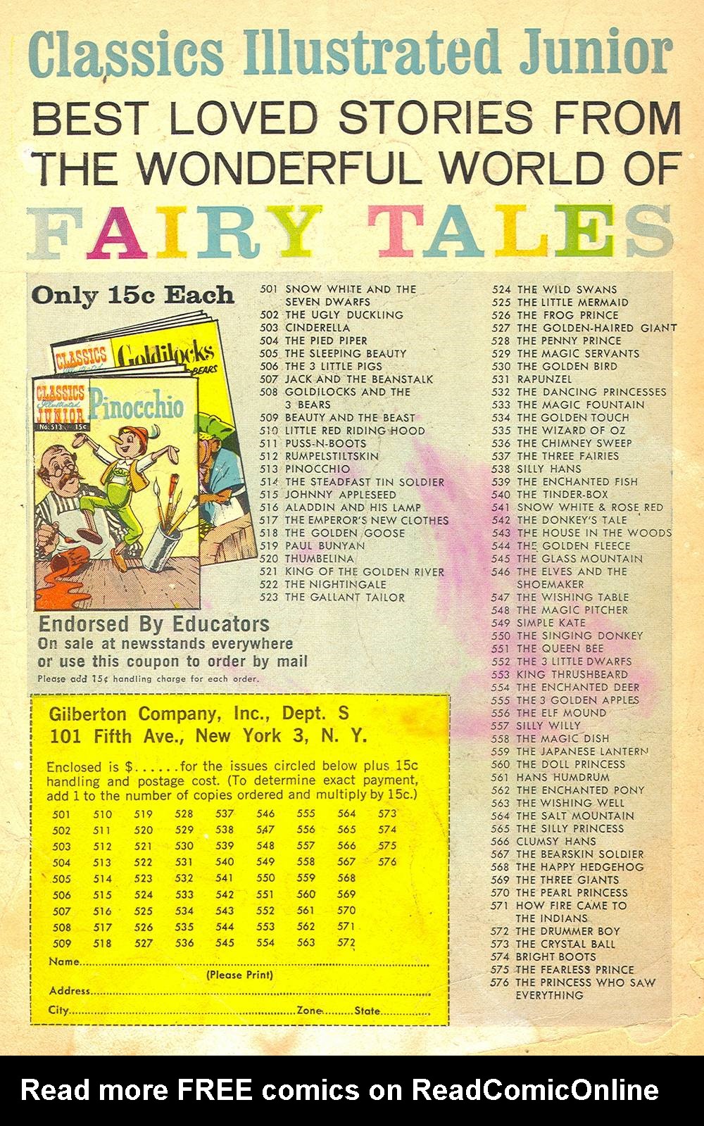 Read online Classics Illustrated Junior comic -  Issue #572 - 36