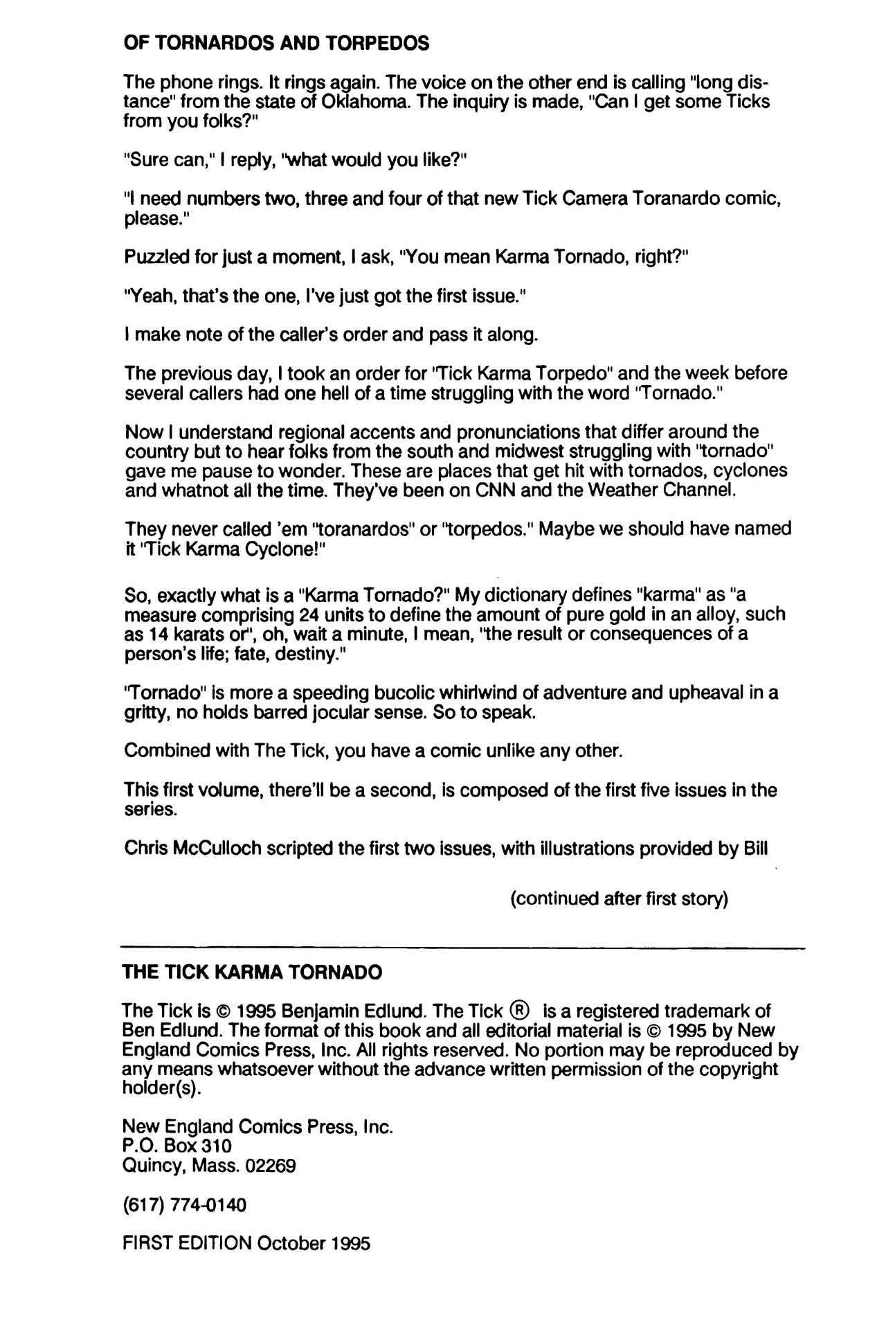 Read online The Tick: Karma Tornado comic -  Issue #1 - 4