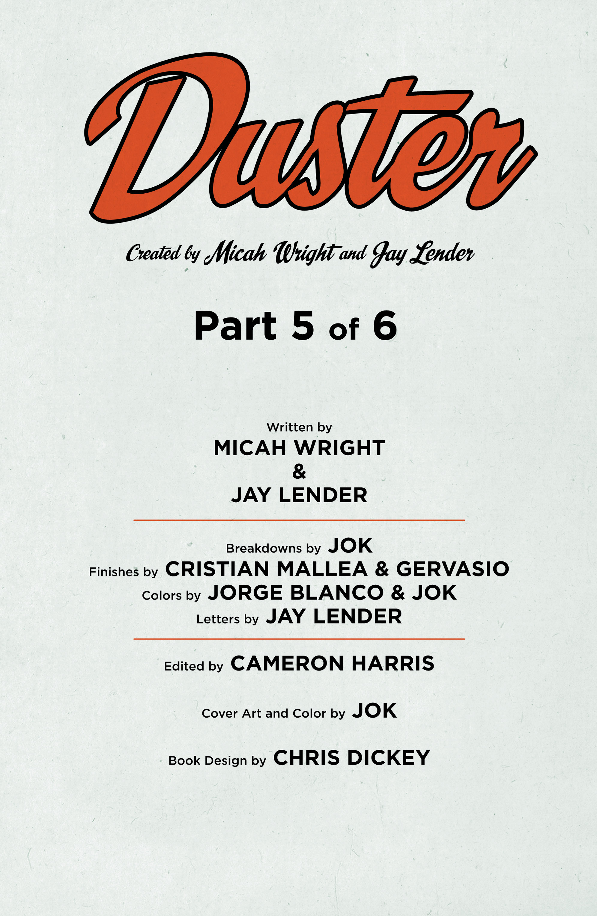 Read online Duster comic -  Issue #5 - 2