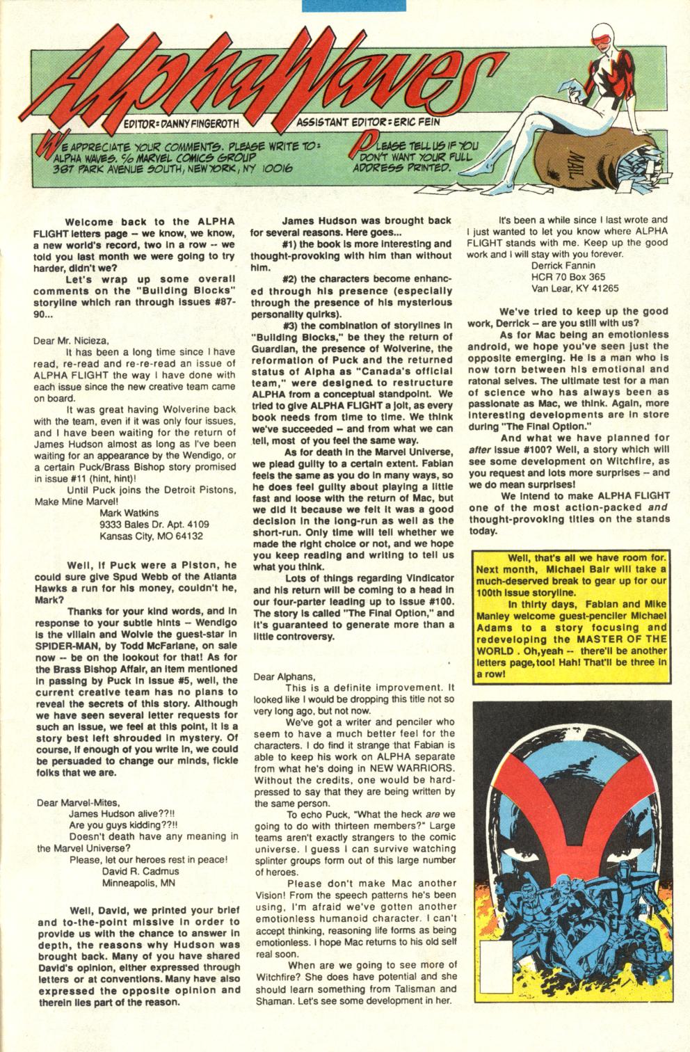 Read online Alpha Flight (1983) comic -  Issue #95 - 25