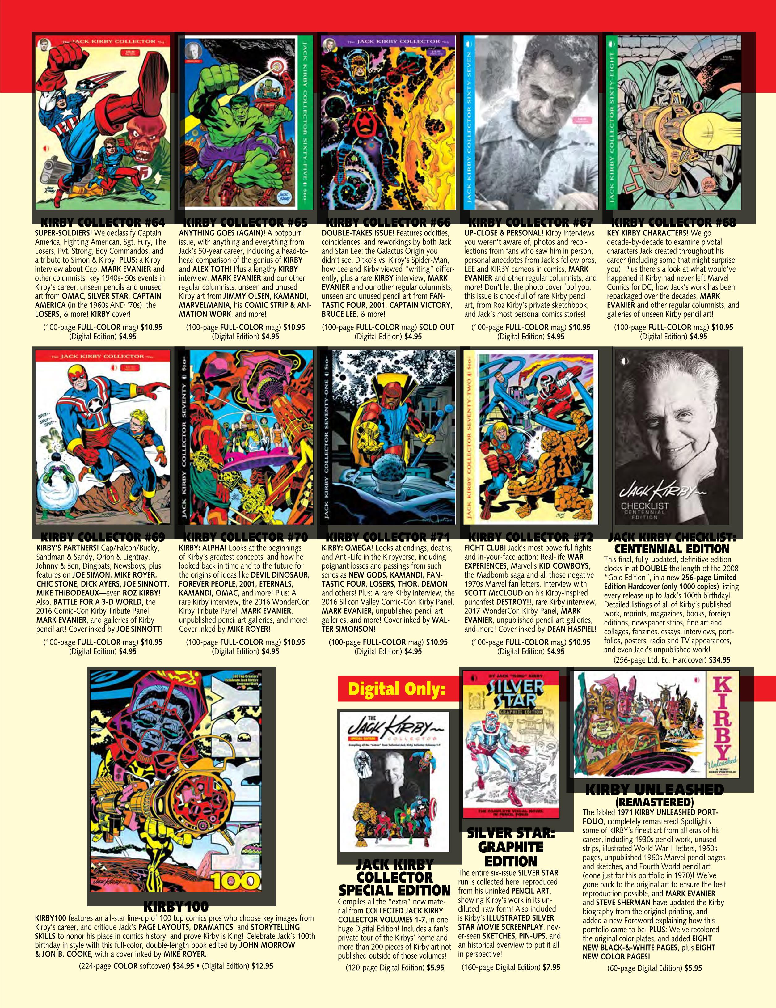 Read online The Jack Kirby Collector comic -  Issue #73 - 93