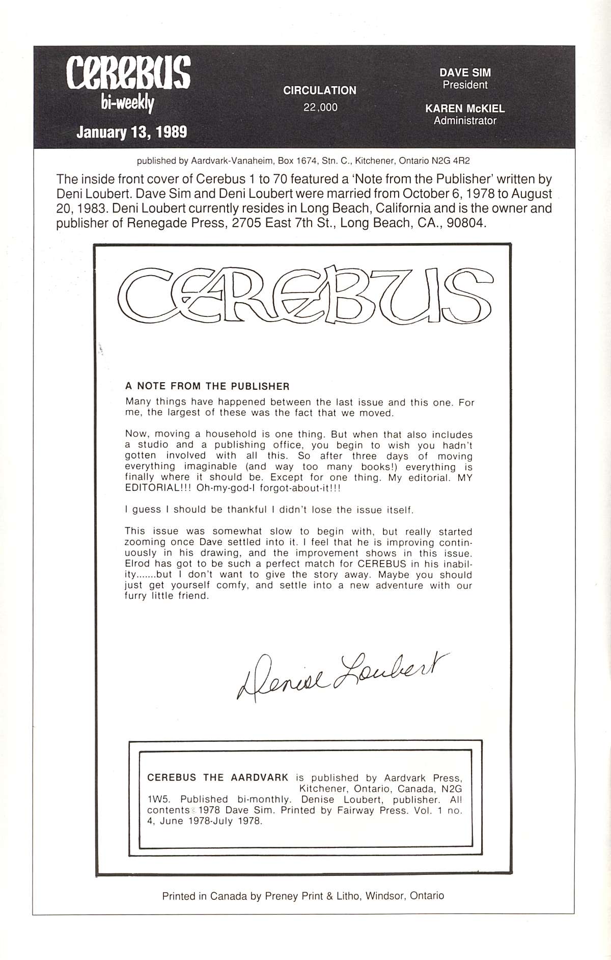 Cerebus Issue #4 #4 - English 2