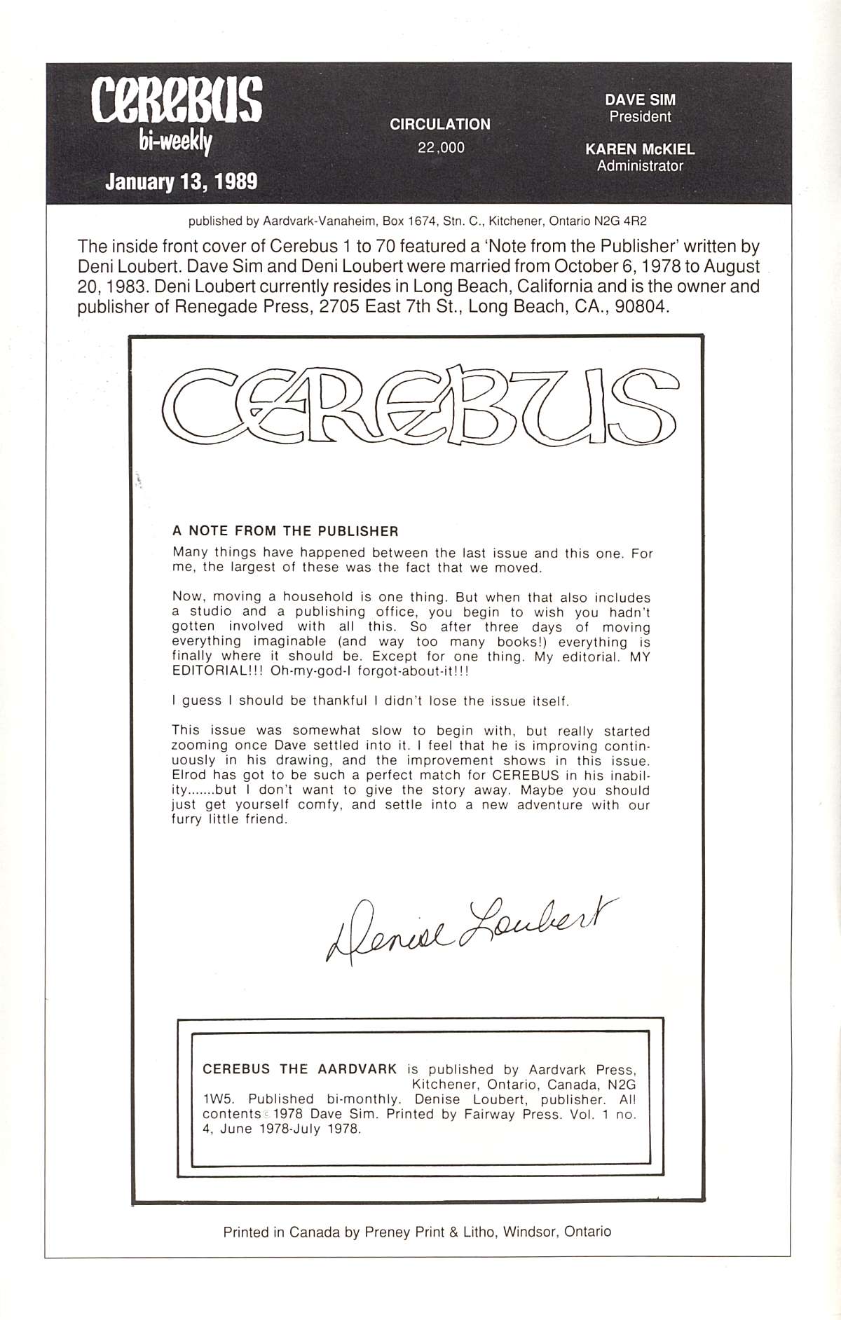 Read online Cerebus comic -  Issue #4 - 2