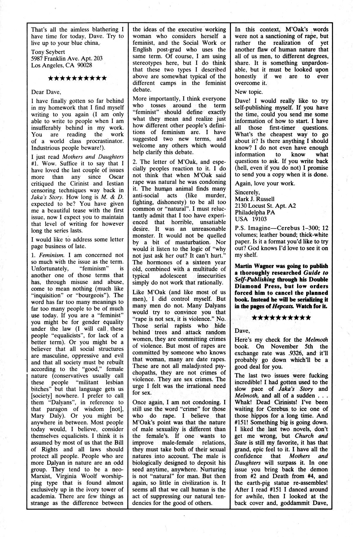 Read online Cerebus comic -  Issue #154 - 22