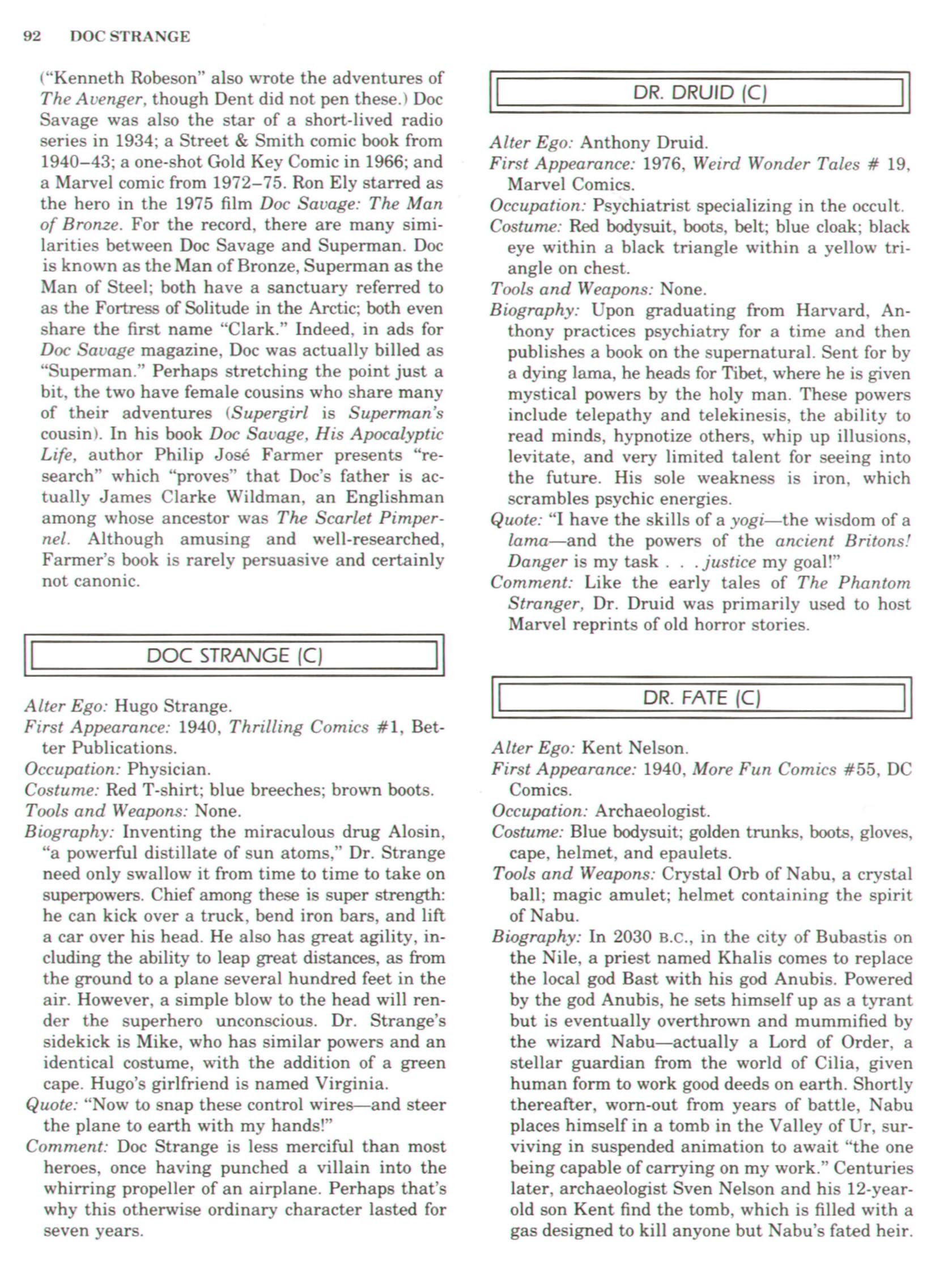 Read online The Encyclopedia of Superheroes comic -  Issue # TPB (Part 2) - 11