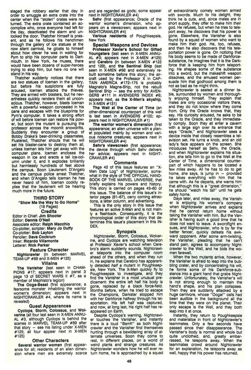 Read online The Official Marvel Index To The X-Men comic -  Issue #7 - 50