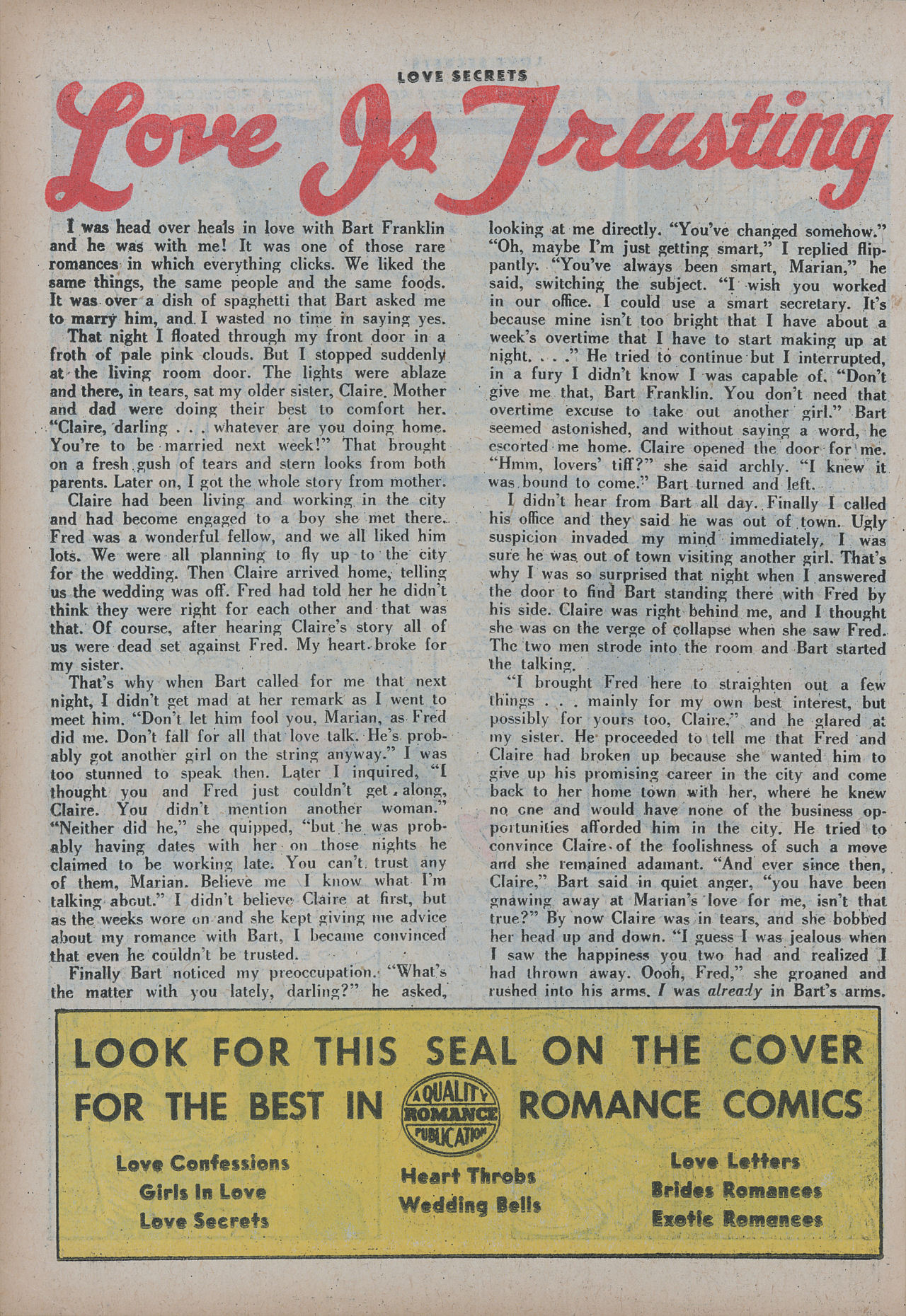 Read online Love Secrets (1953) comic -  Issue #47 - 26