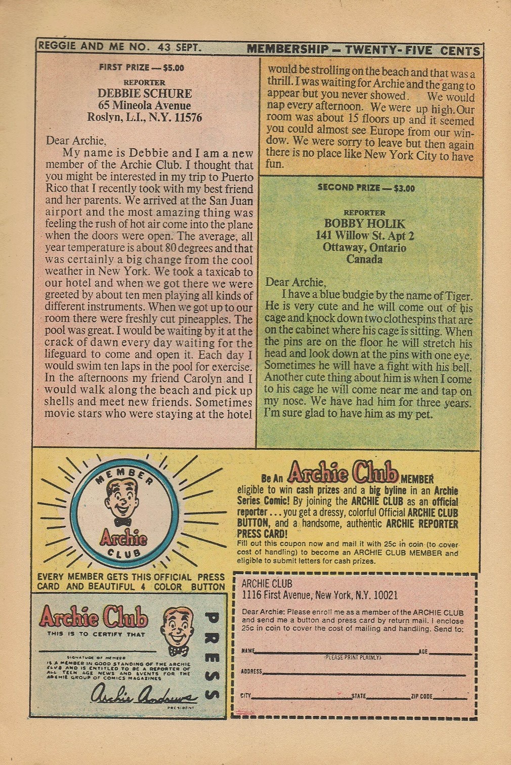 Read online Reggie and Me (1966) comic -  Issue #43 - 11
