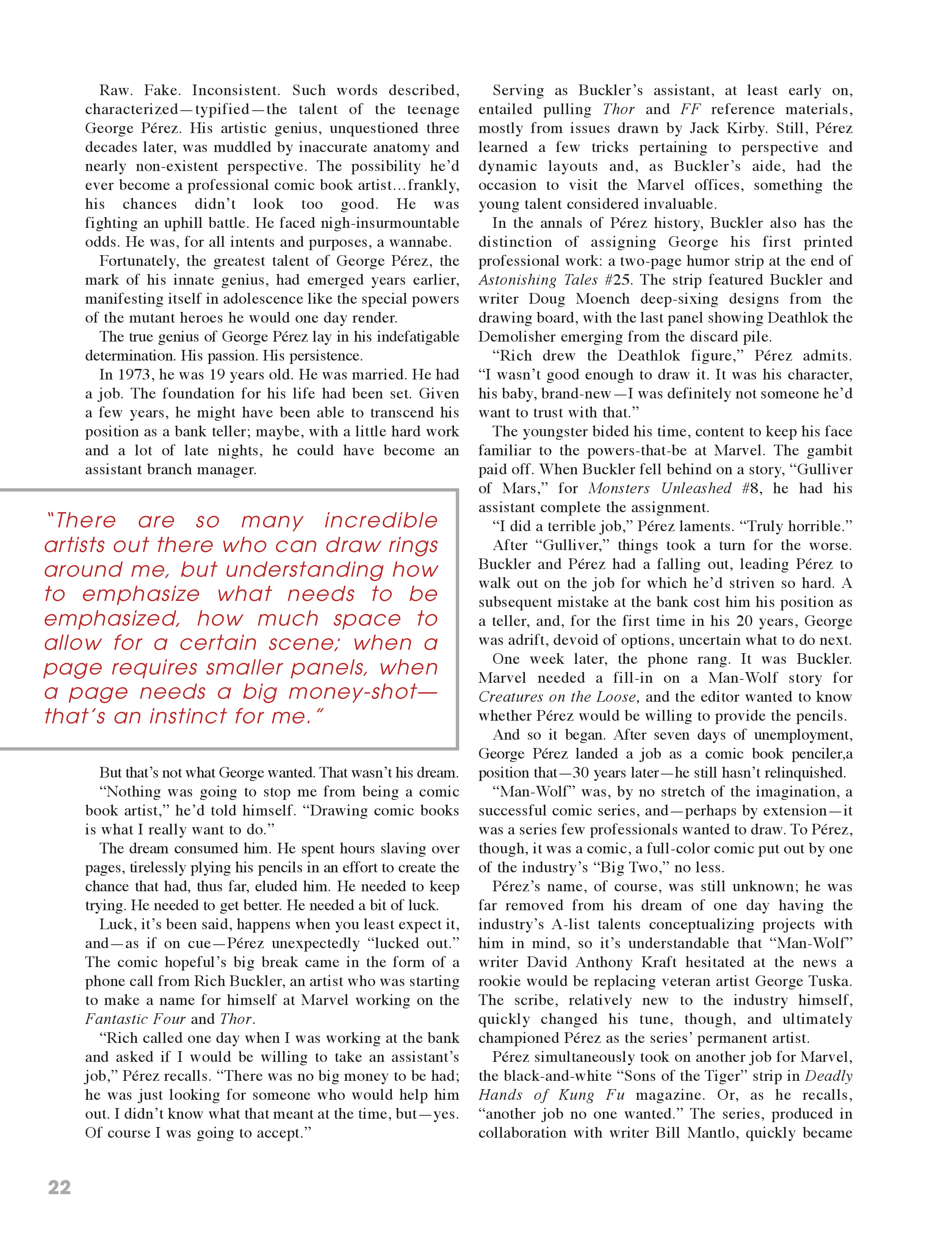 Read online George Perez Storyteller comic -  Issue # TPB 2 (Part 1) - 22