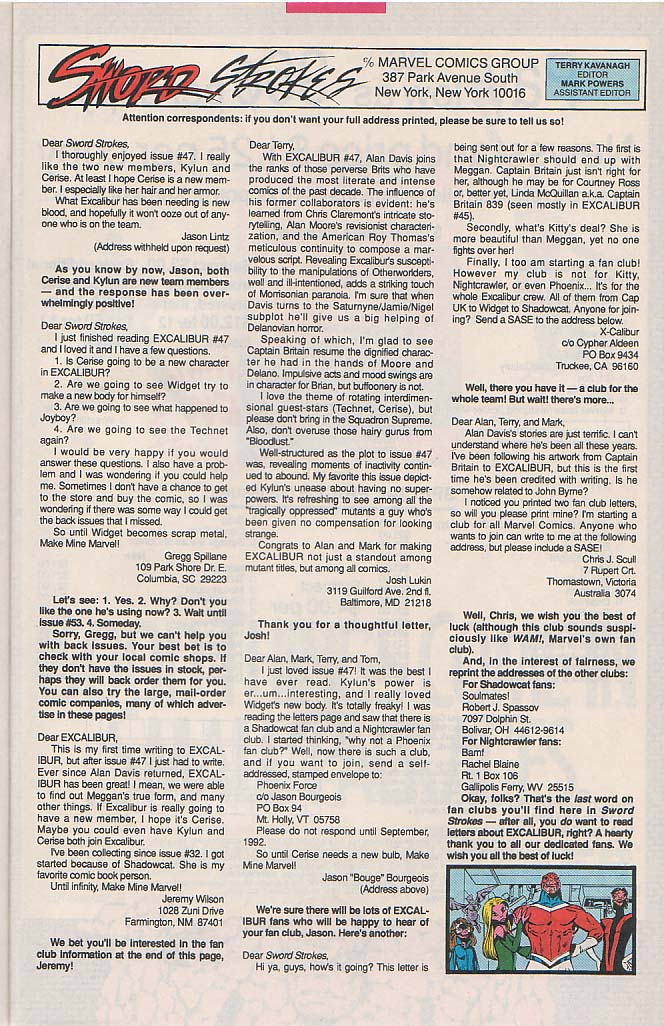 Read online Excalibur (1988) comic -  Issue #51 - 24