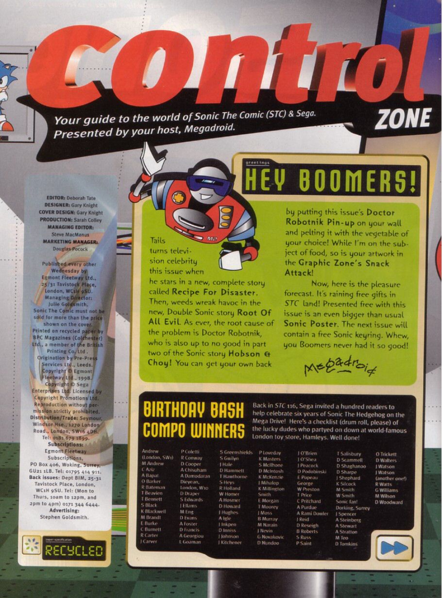 Read online Sonic the Comic comic -  Issue #122 - 2