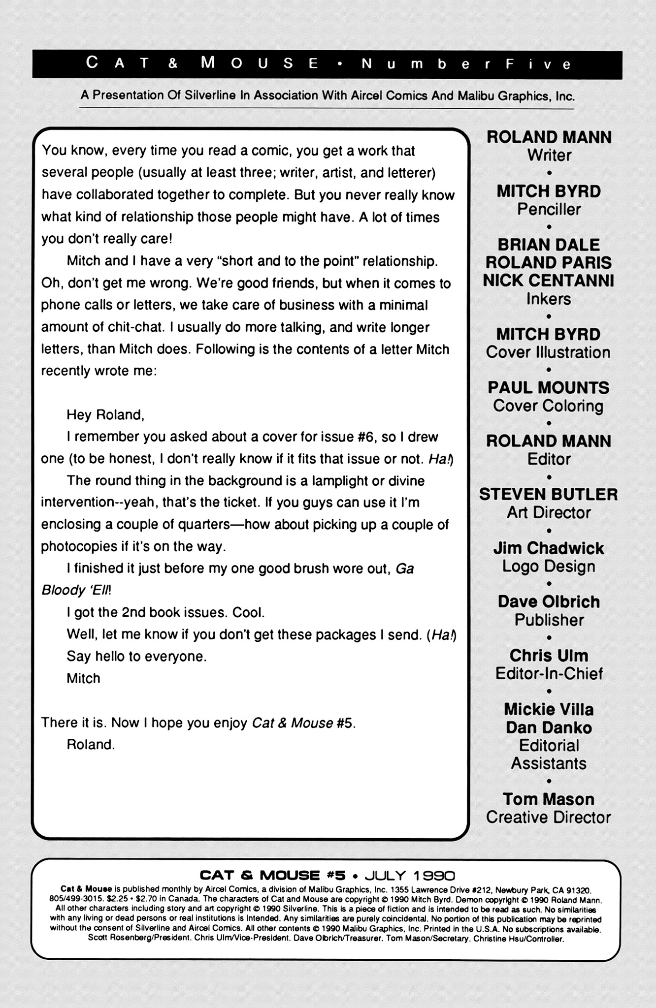 Read online Cat & Mouse comic -  Issue #5 - 2