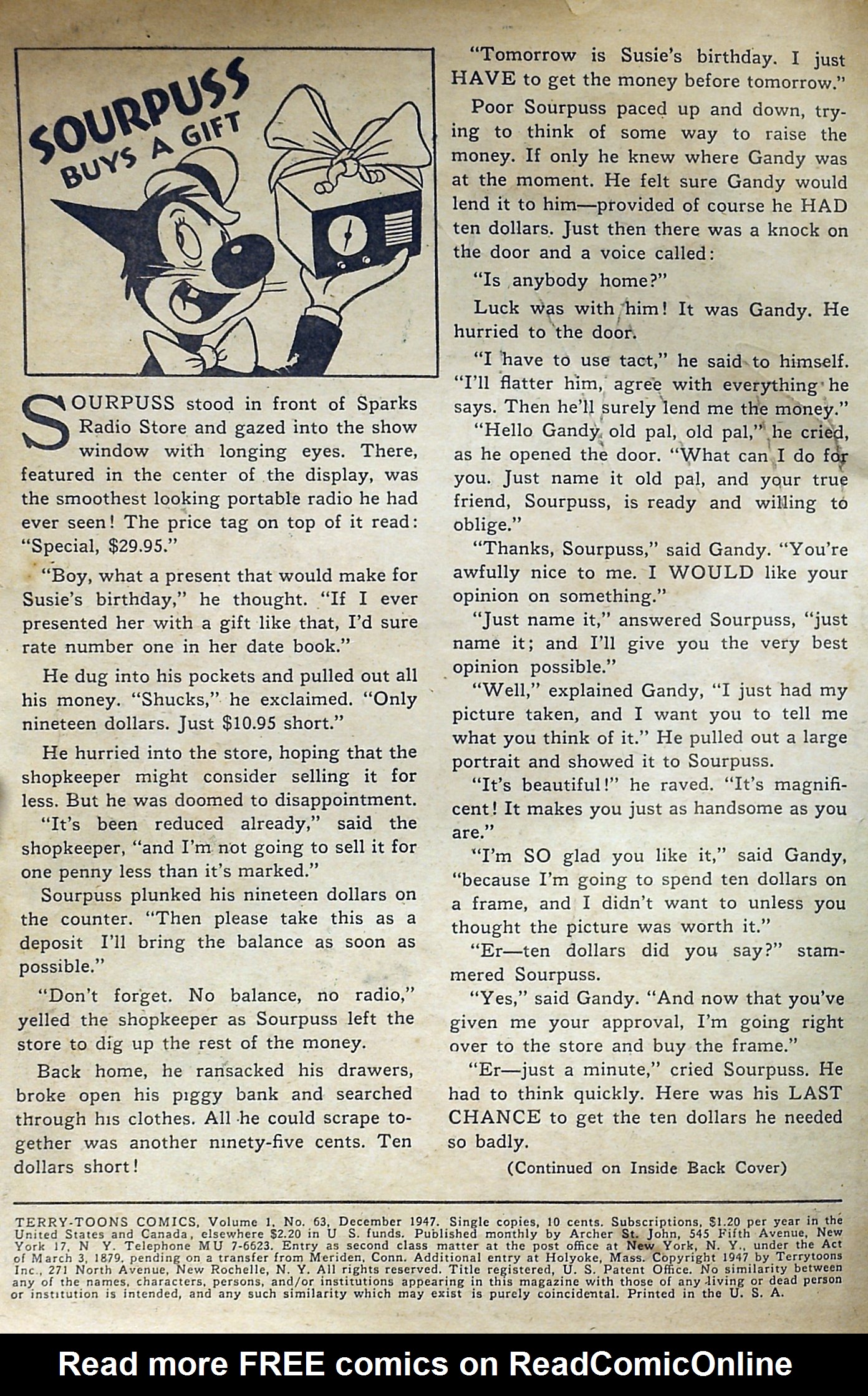 Read online Terry-Toons Comics comic -  Issue #63 - 2