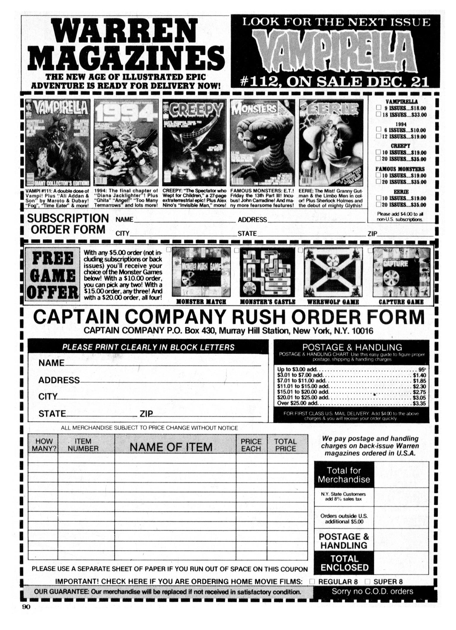 Read online Vampirella (1969) comic -  Issue #111 - 90