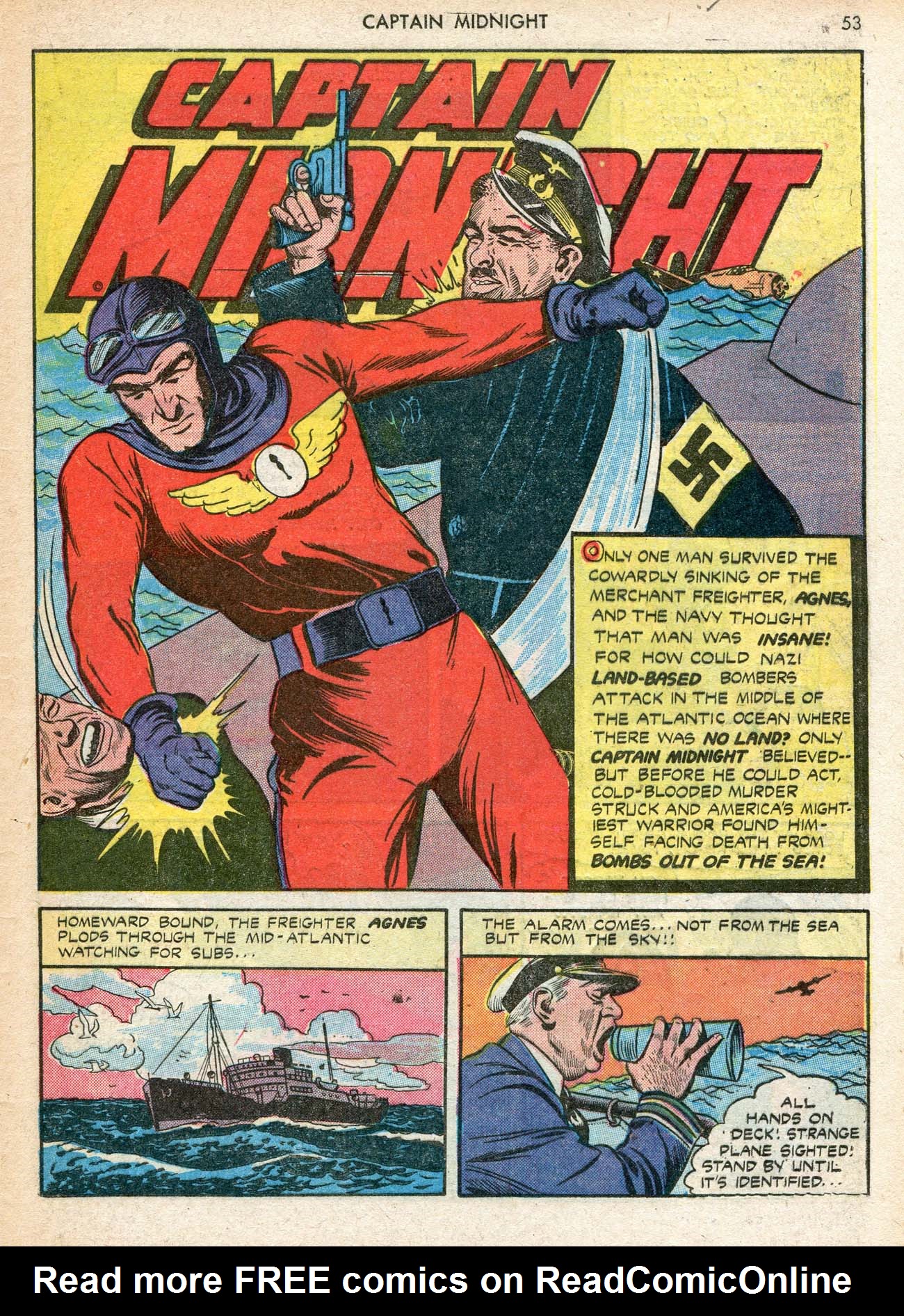 Read online Captain Midnight (1942) comic -  Issue #12 - 53