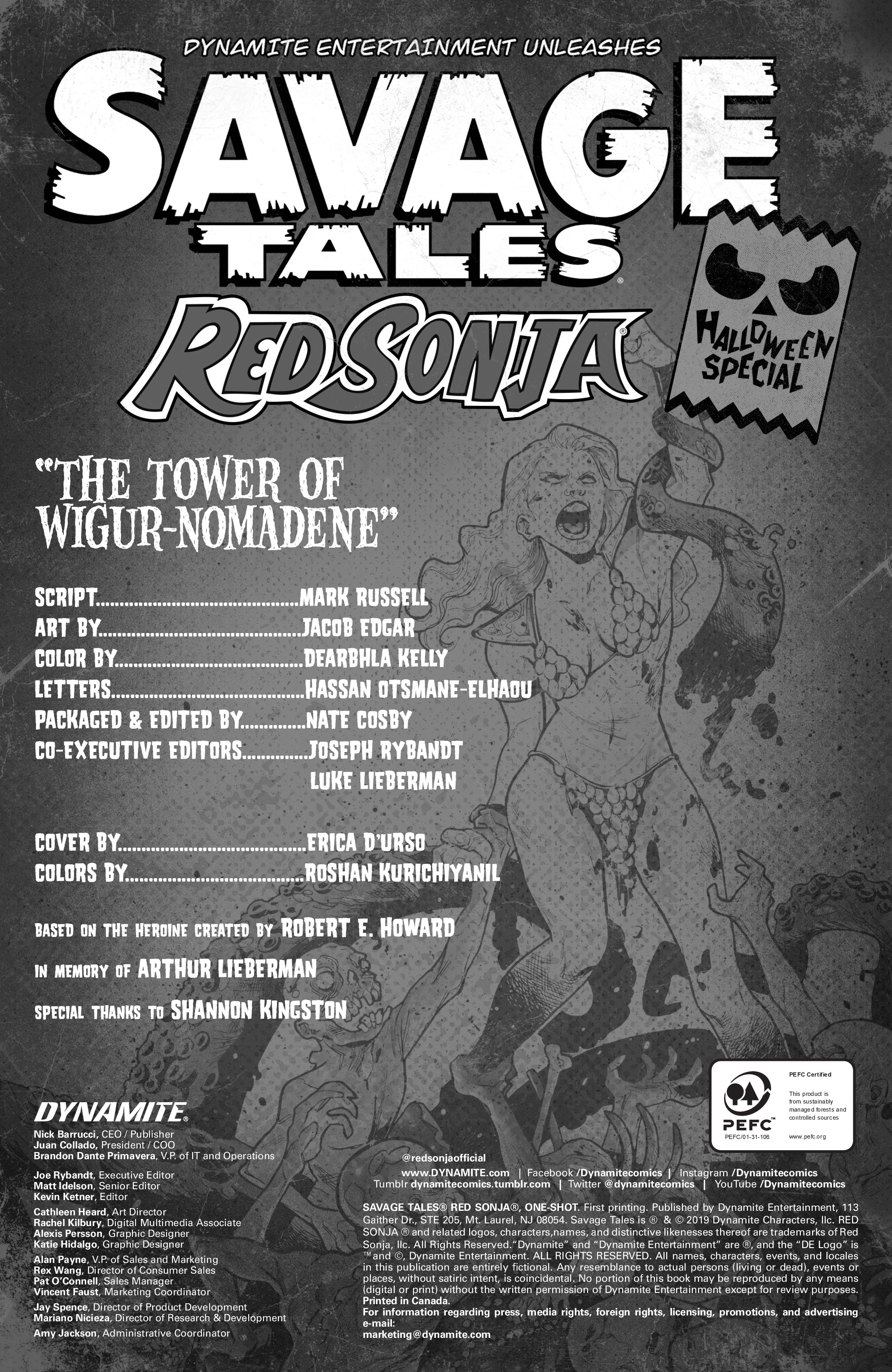 Read online Savage Tales: A Red Sonja Halloween Special comic -  Issue # Full - 31