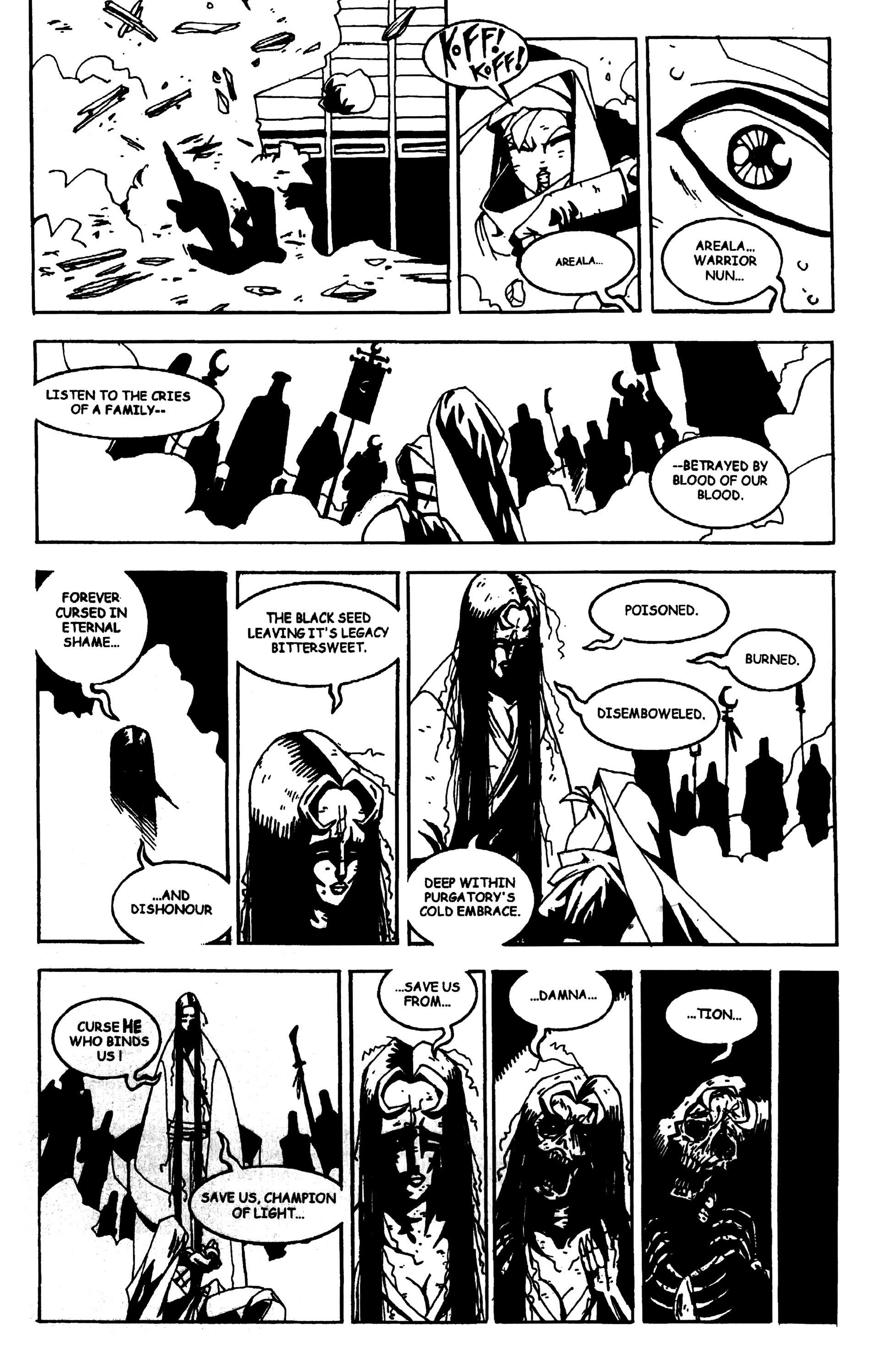 Read online Warrior Nun: Black & White comic -  Issue #21 - 20