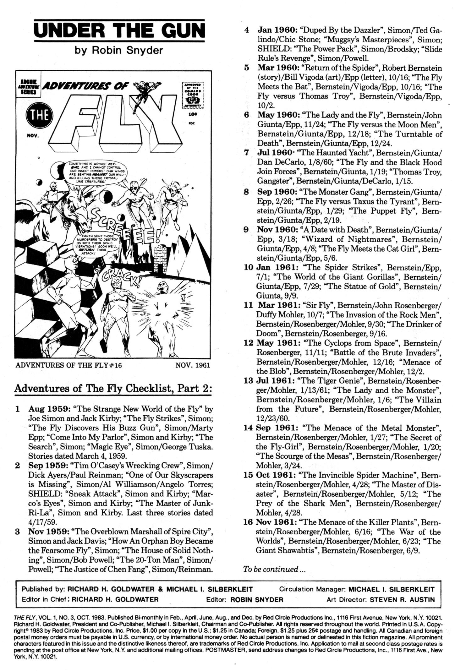 Read online The Fly (1983) comic -  Issue #3 - 2