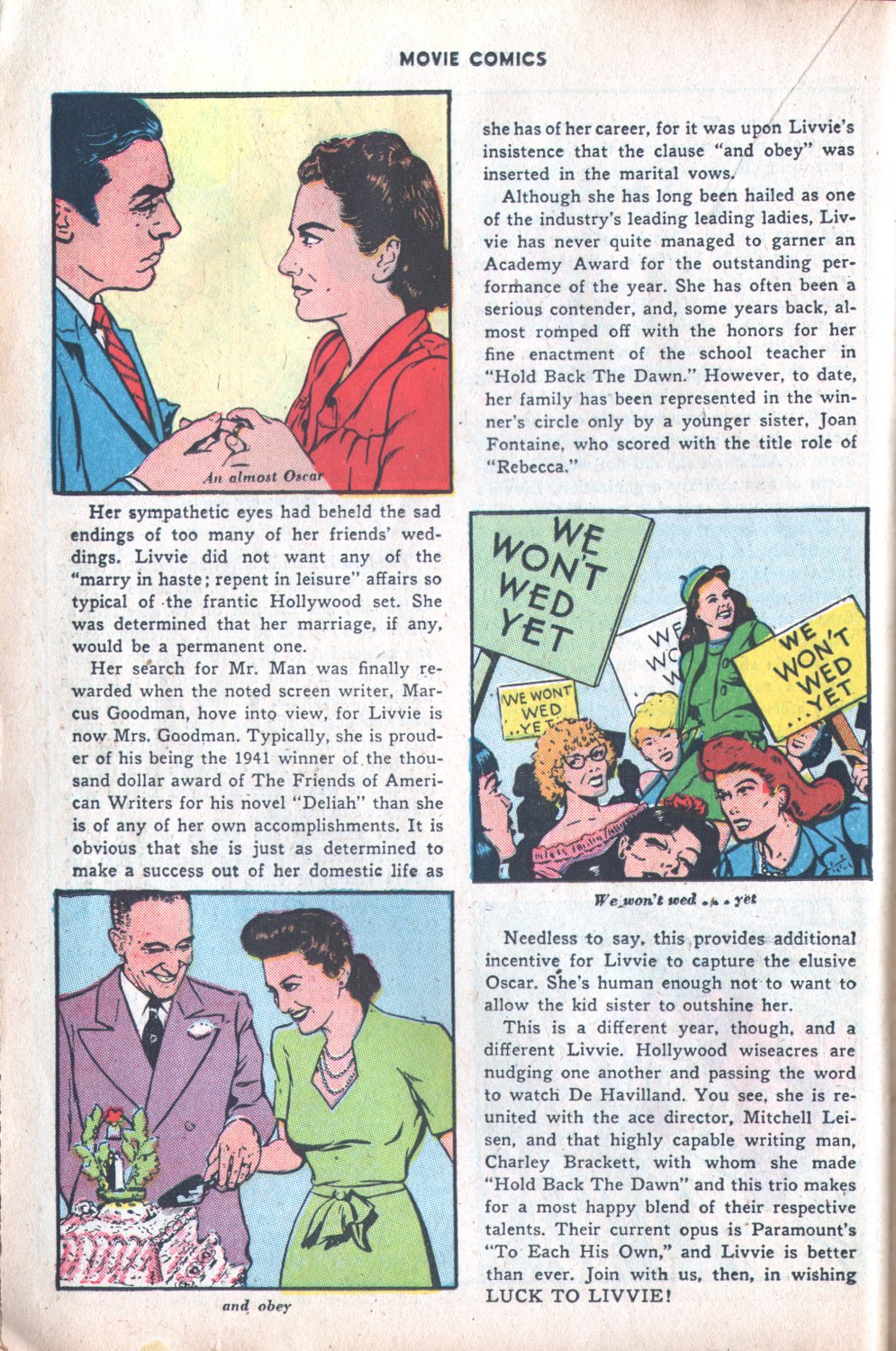Read online Movie Comics (1946) comic -  Issue #2 - 30