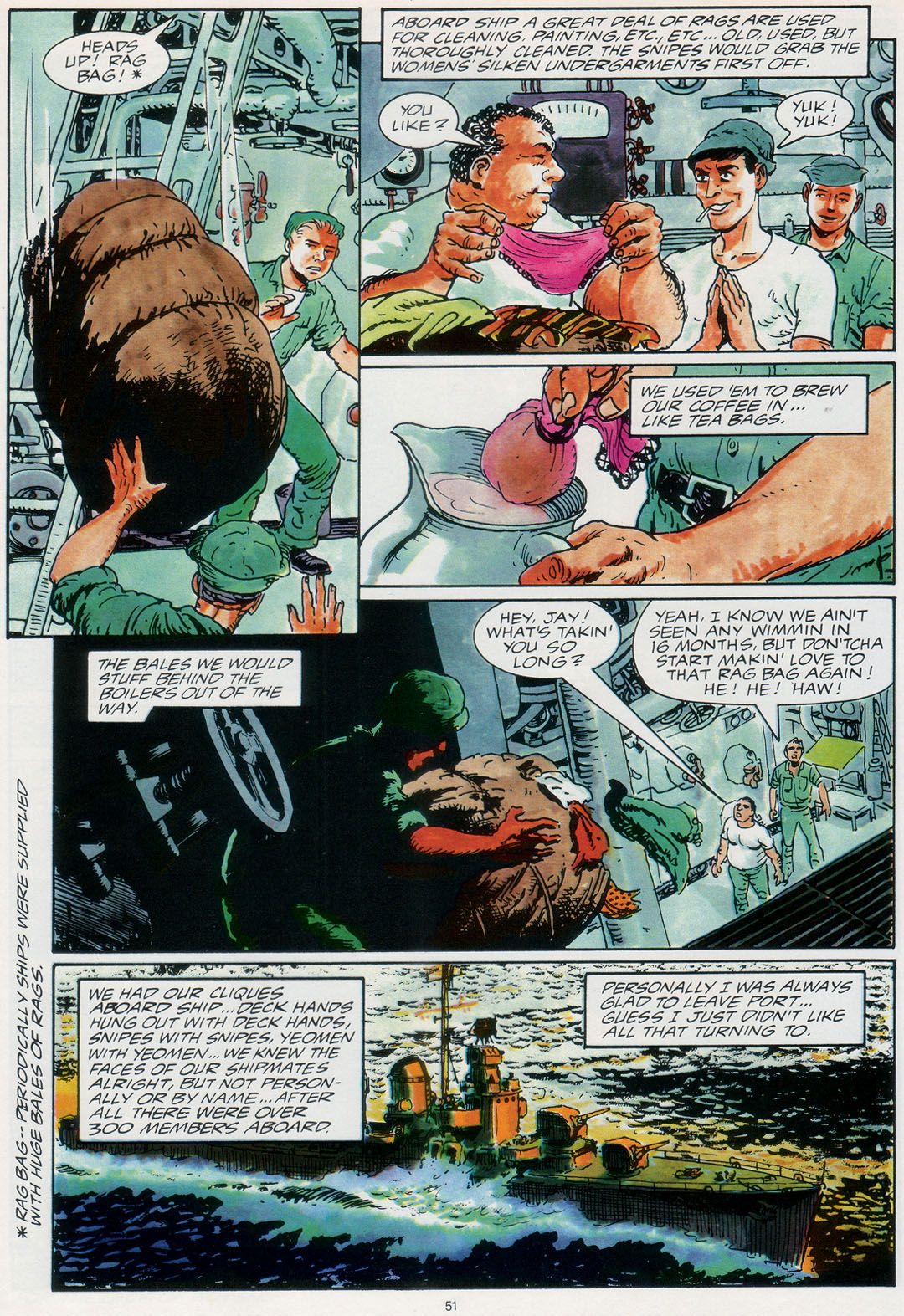 Read online Marvel Graphic Novel comic -  Issue #30 - A Sailor's Story - 56