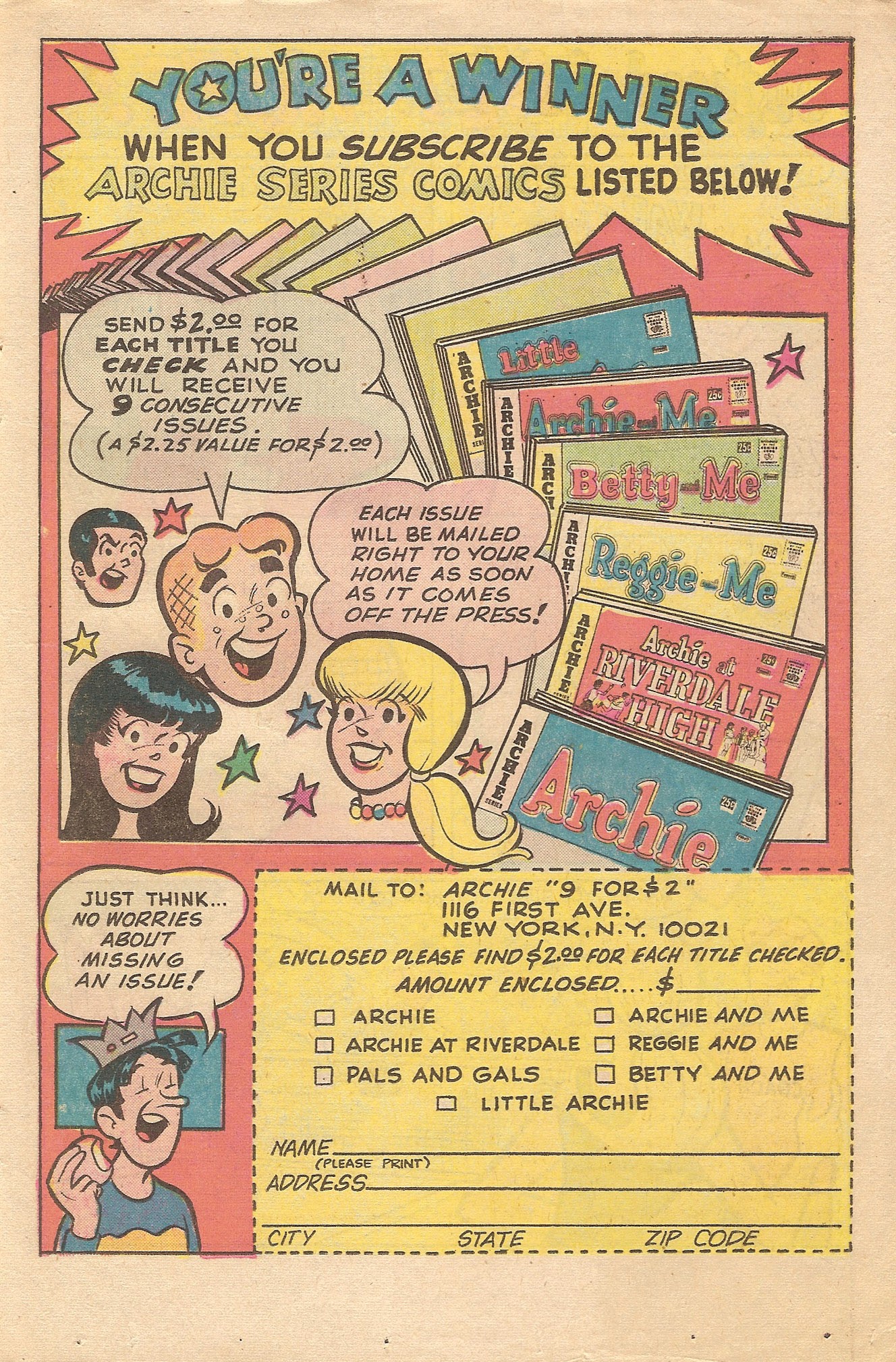 Read online Jughead's Jokes comic -  Issue #41 - 19