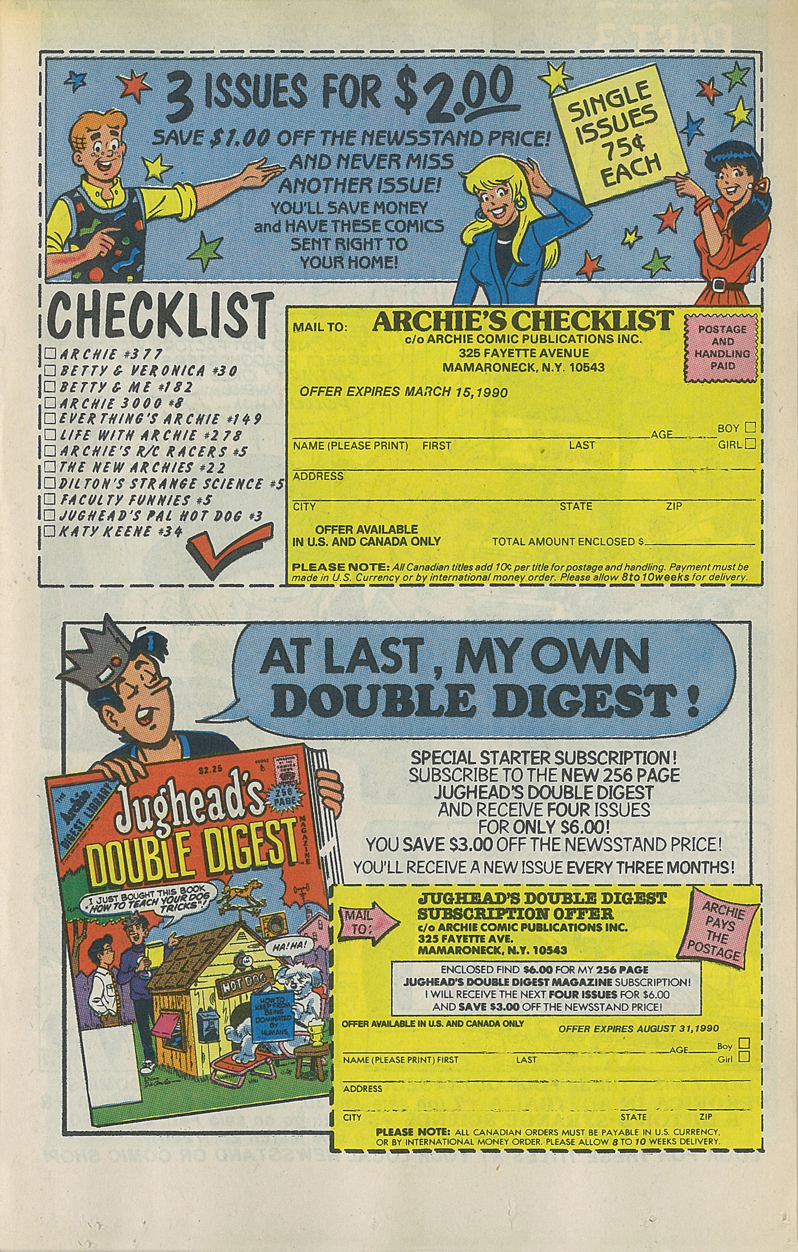 Read online Jughead (1987) comic -  Issue #17 - 19