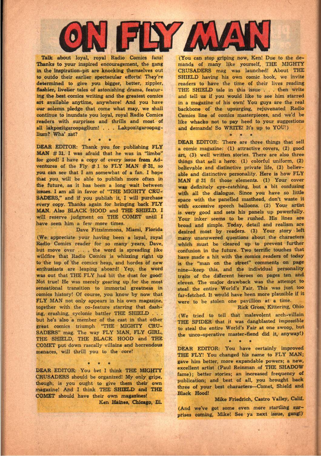 Read online Fly Man comic -  Issue #35 - 22