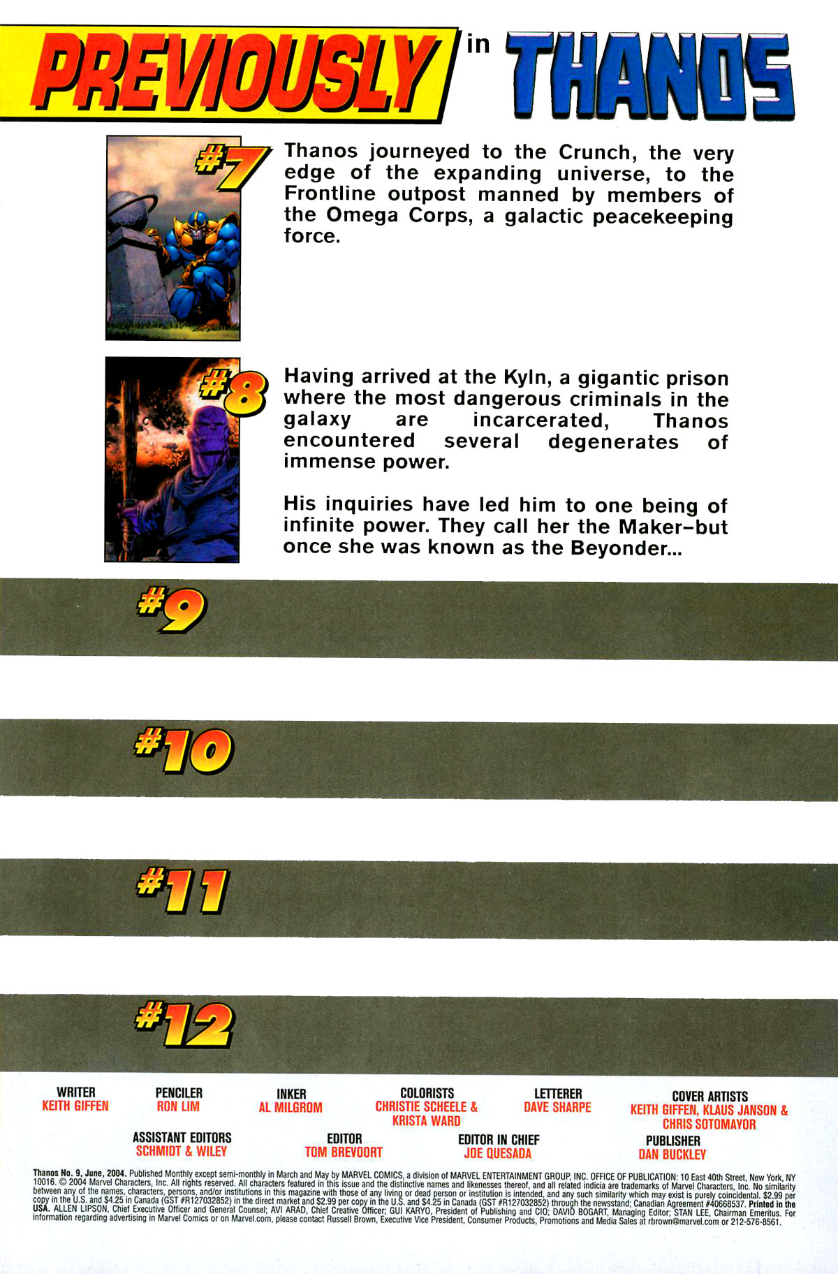 Read online Thanos (2003) comic -  Issue #9 - 2