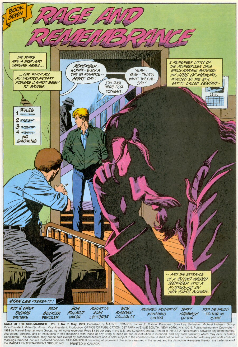 Read online Saga of the Sub-Mariner comic -  Issue #7 - 2