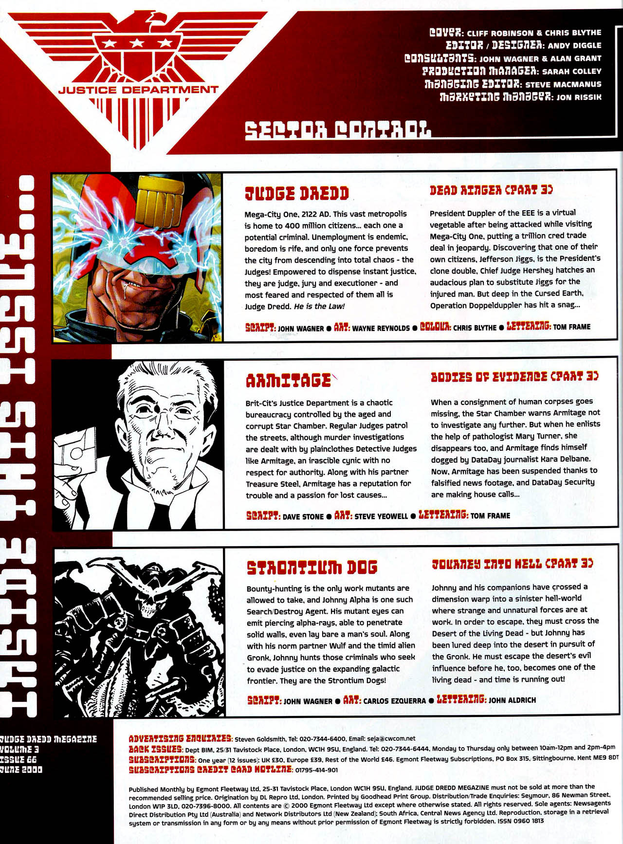 Read online Judge Dredd Megazine (vol. 3) comic -  Issue #66 - 2