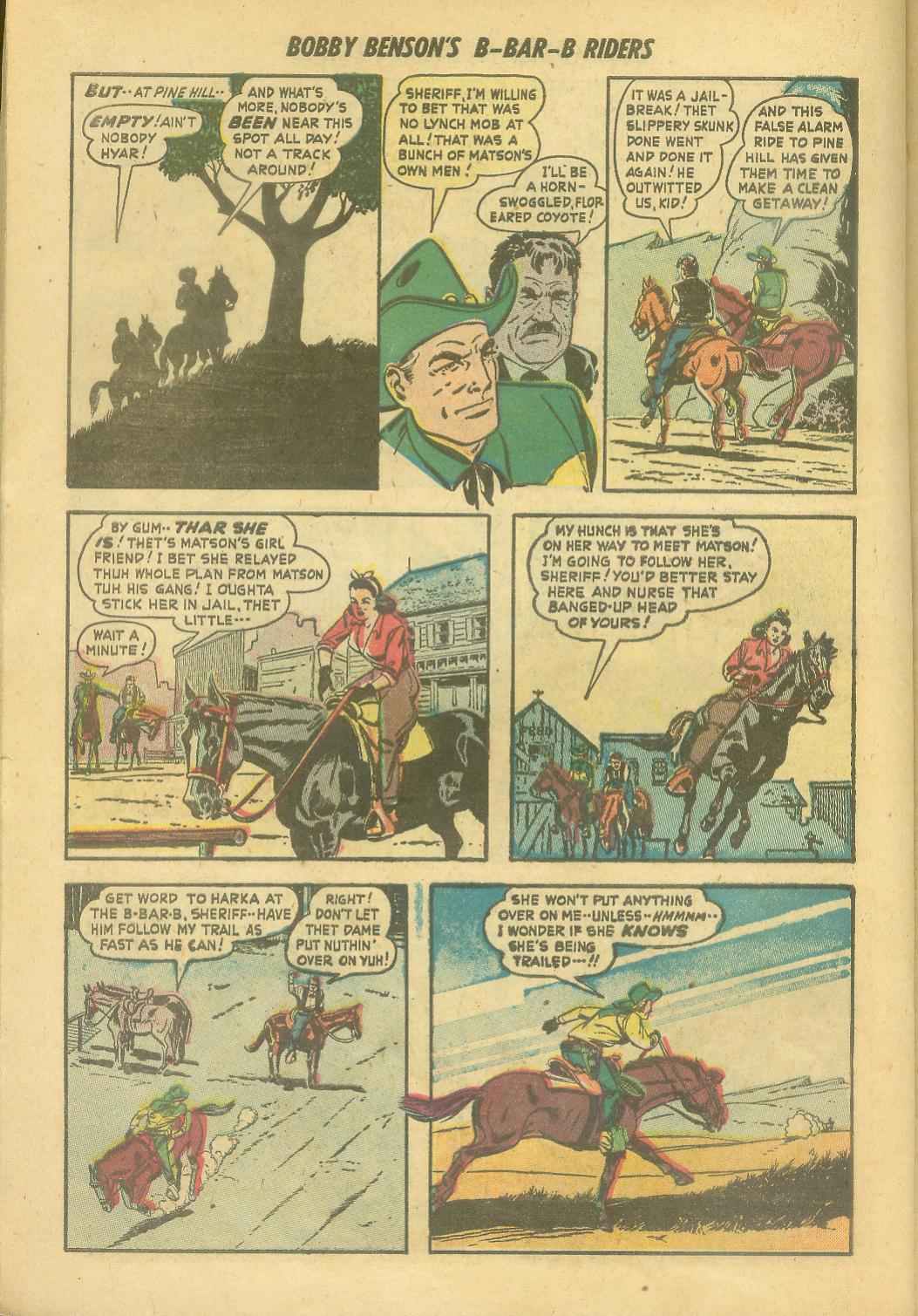 Read online Bobby Benson's B-Bar-B Riders comic -  Issue #6 - 22