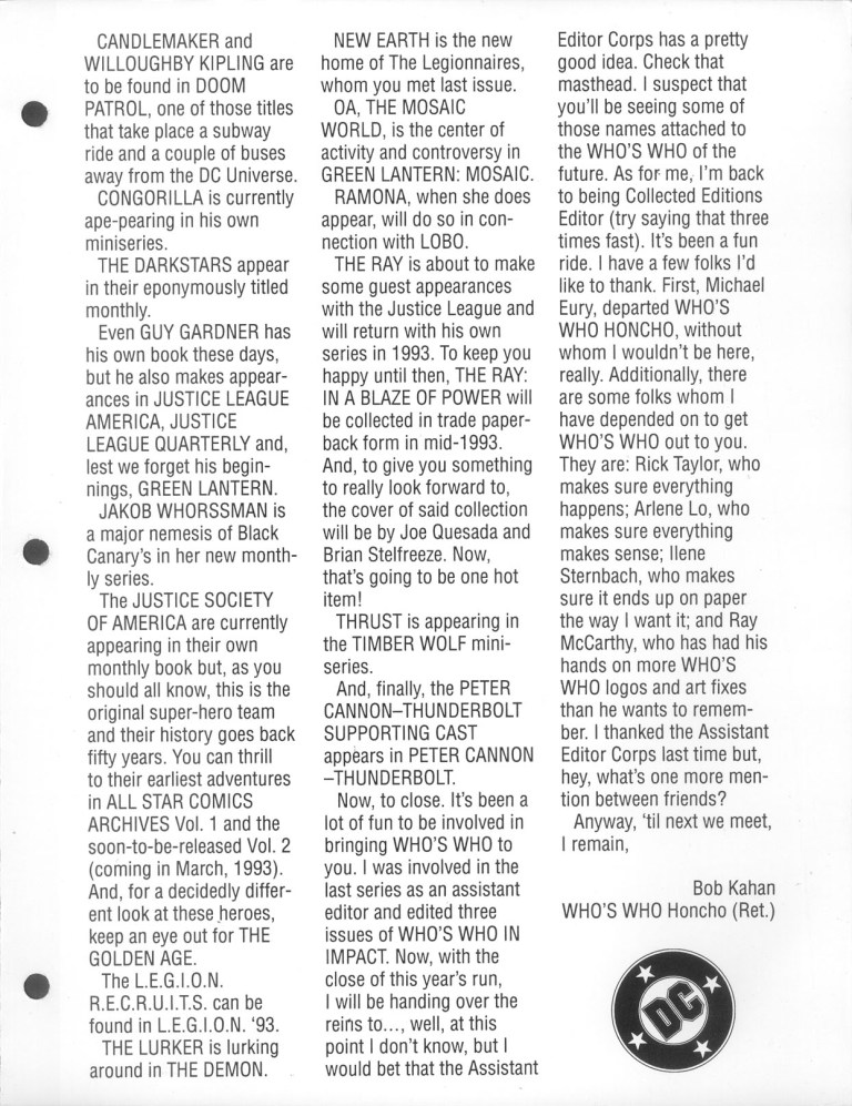 Read online Who's Who In The DC Universe Update 1993 comic -  Issue #2 - 51