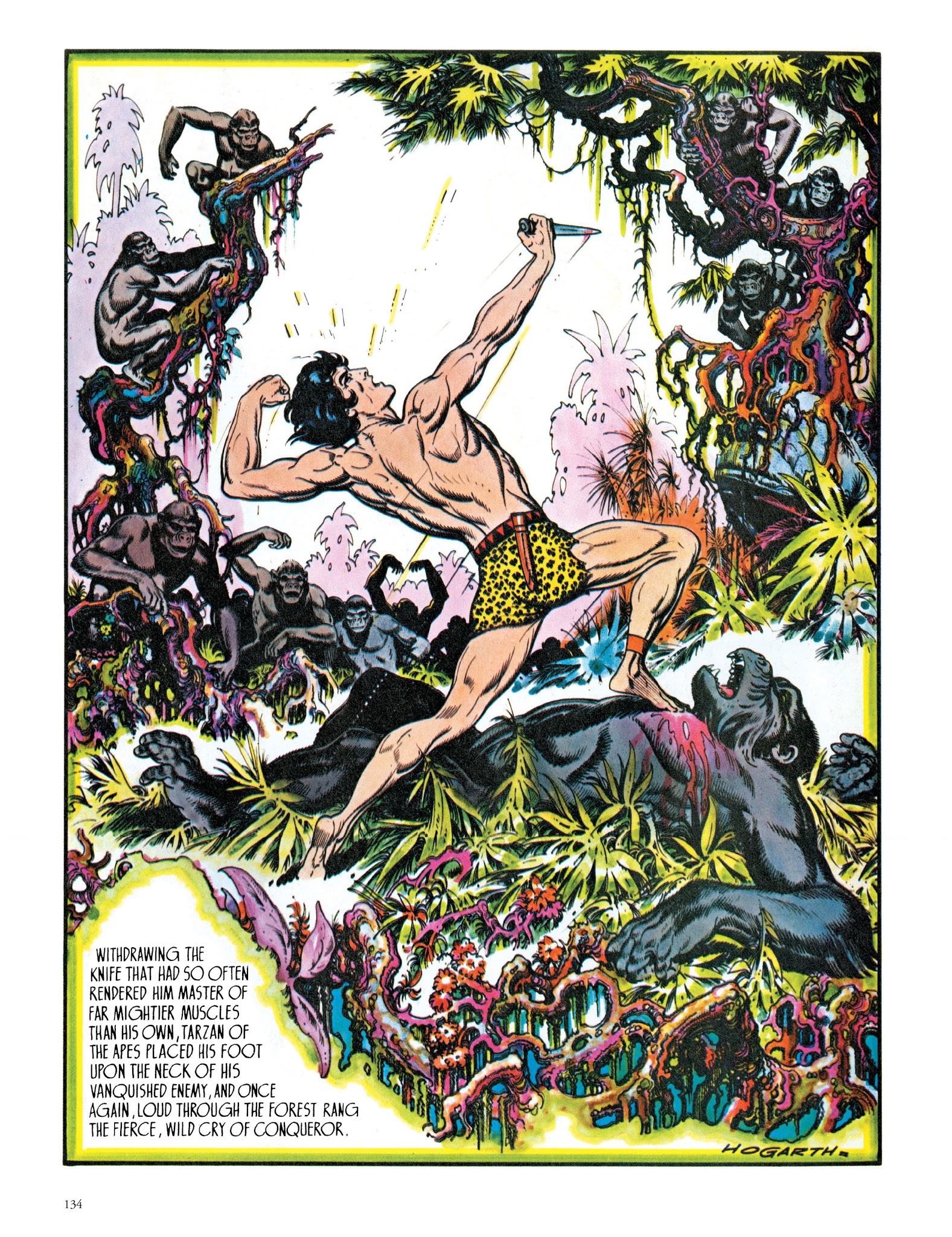 Read online Edgar Rice Burroughs' Tarzan: Burne Hogarth's Lord of the Jungle comic -  Issue # TPB - 134