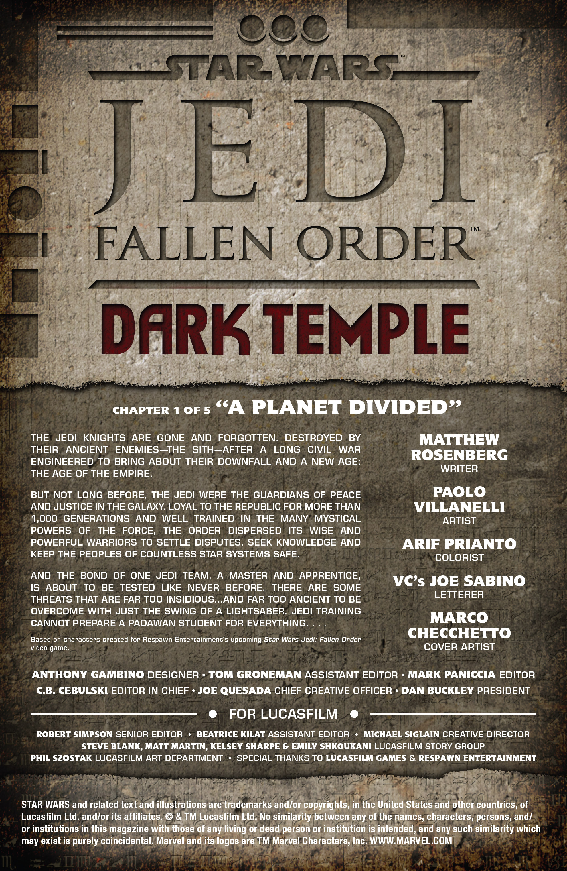 Read online Star Wars: Jedi Fallen Order–Dark Temple comic -  Issue #1 - 6