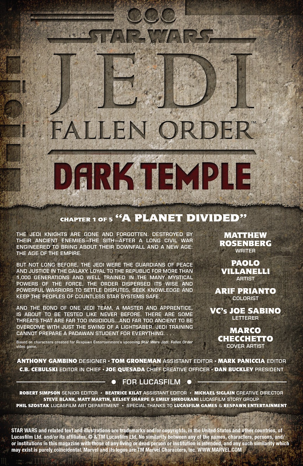 Star Wars: Jedi Fallen Order–Dark Temple issue 1 - Page 6