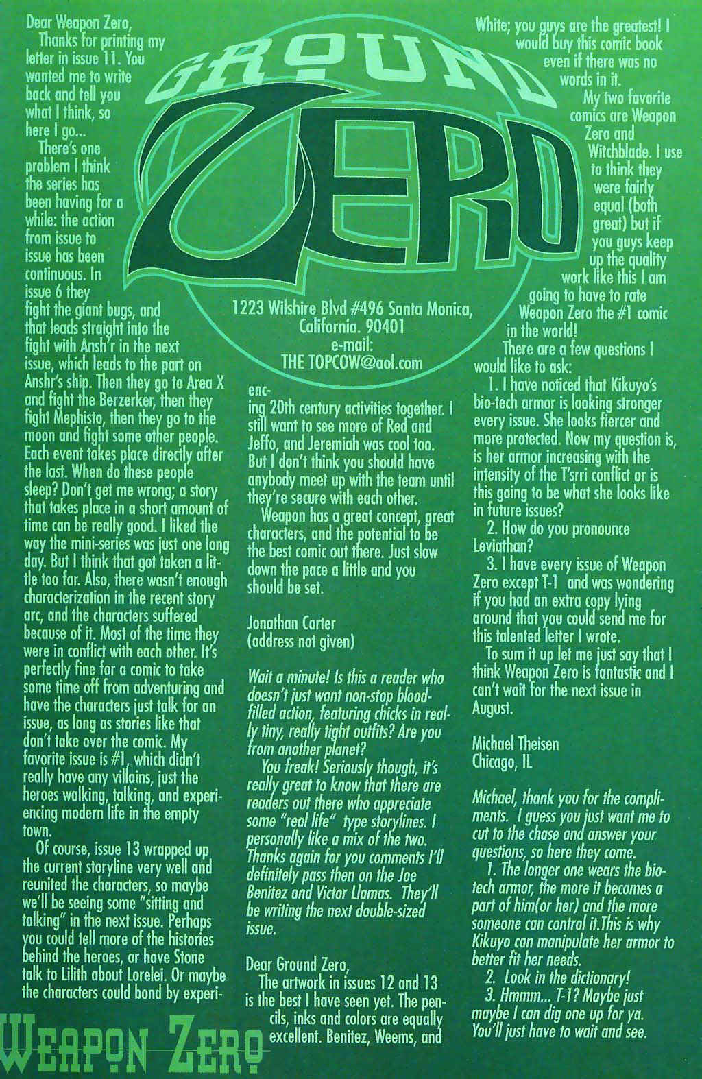 Read online Weapon Zero comic -  Issue #14 - 23