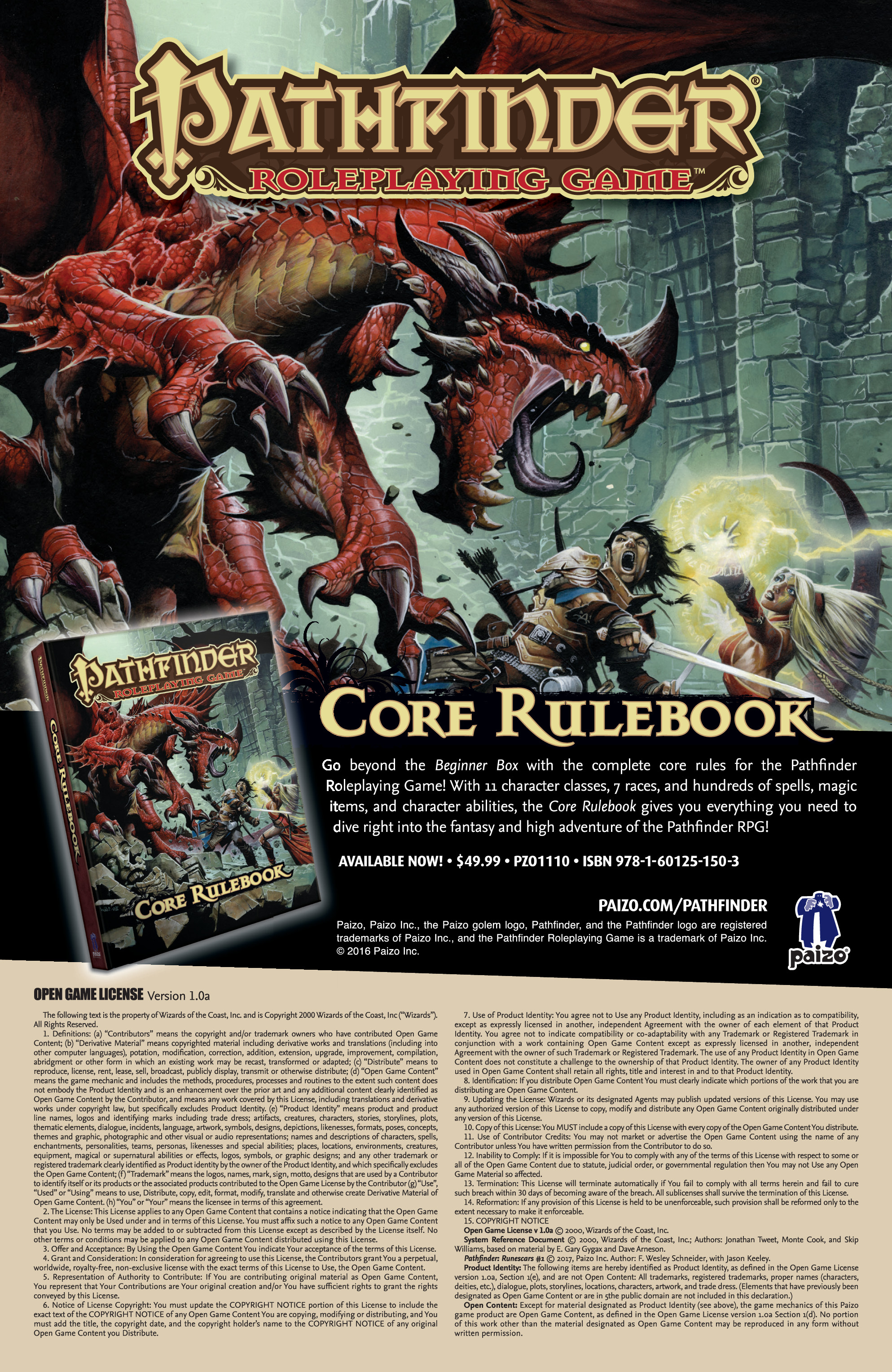Read online Pathfinder: Runescars comic -  Issue #1 - 27