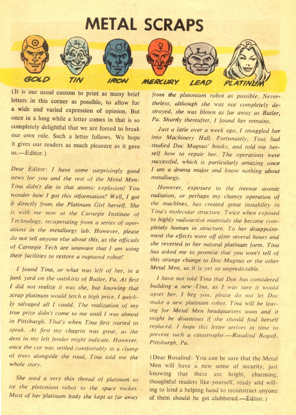 Read online Metal Men (1963) comic -  Issue #5 - 22