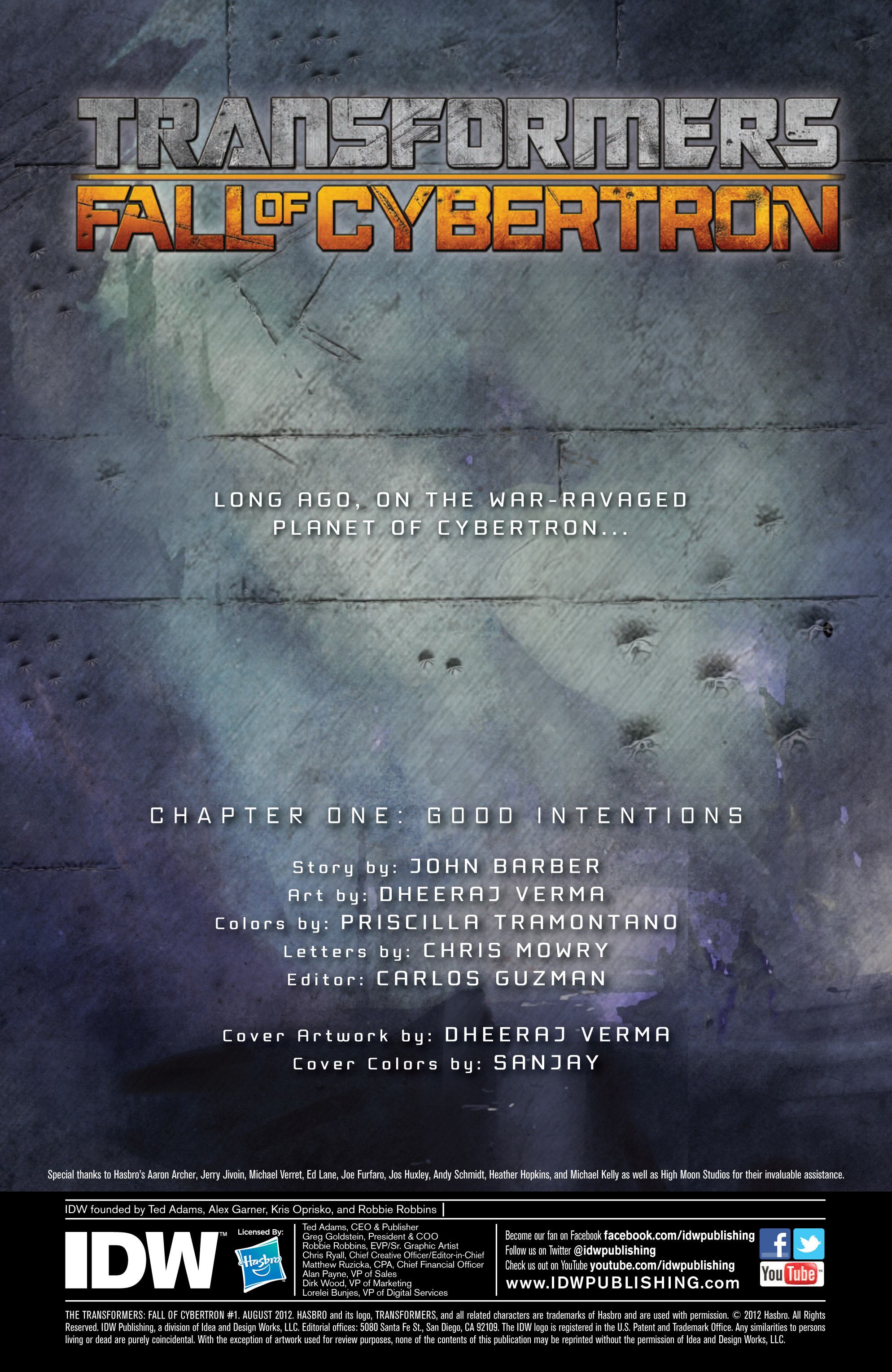 Read online The Transformers: Fall of Cybertron comic -  Issue #1 - 2