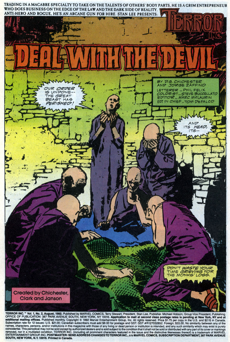Read online Terror Inc. (1992) comic -  Issue #2 - 2