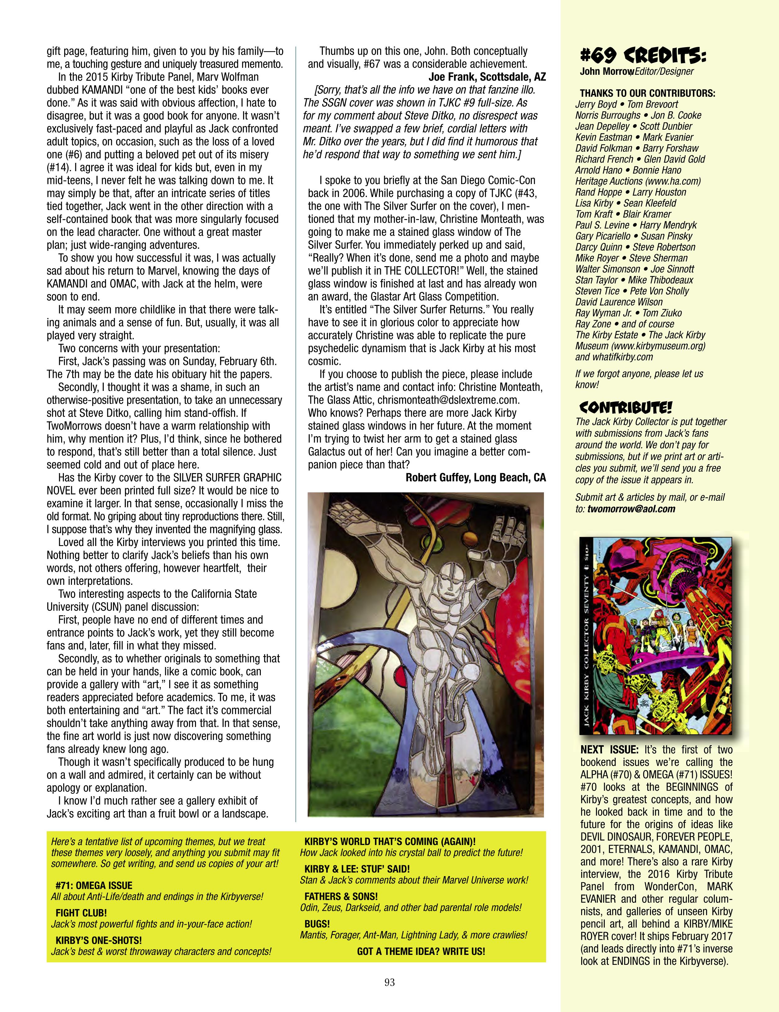 Read online The Jack Kirby Collector comic -  Issue #69 - 95