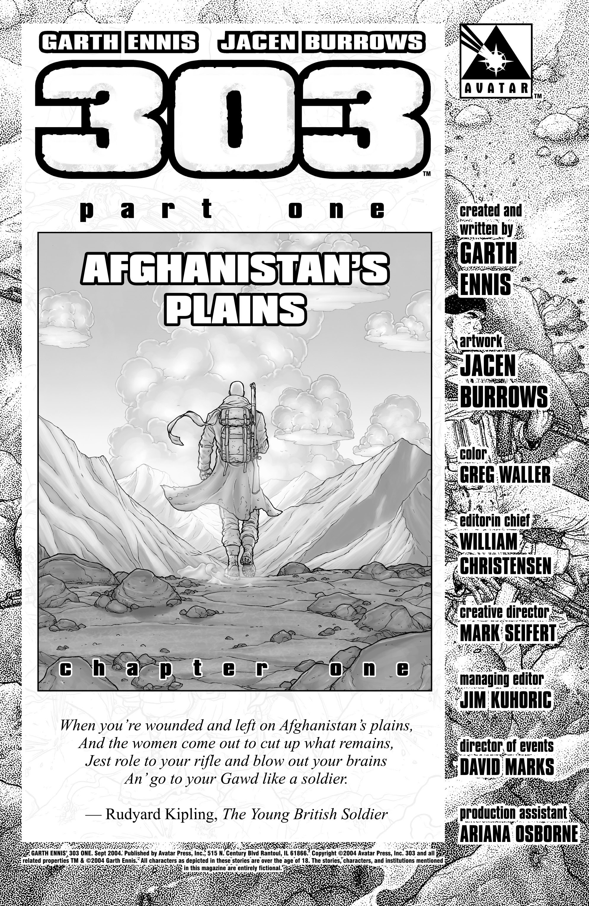 Read online Garth Ennis' 303 comic -  Issue #1 - 2